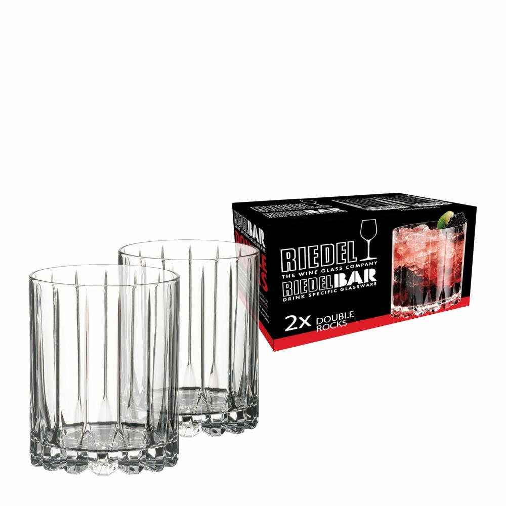 RIEDEL Glas Tumbler-Glas Bar Double Rocks 2er Set 370 ml, Kristallglas