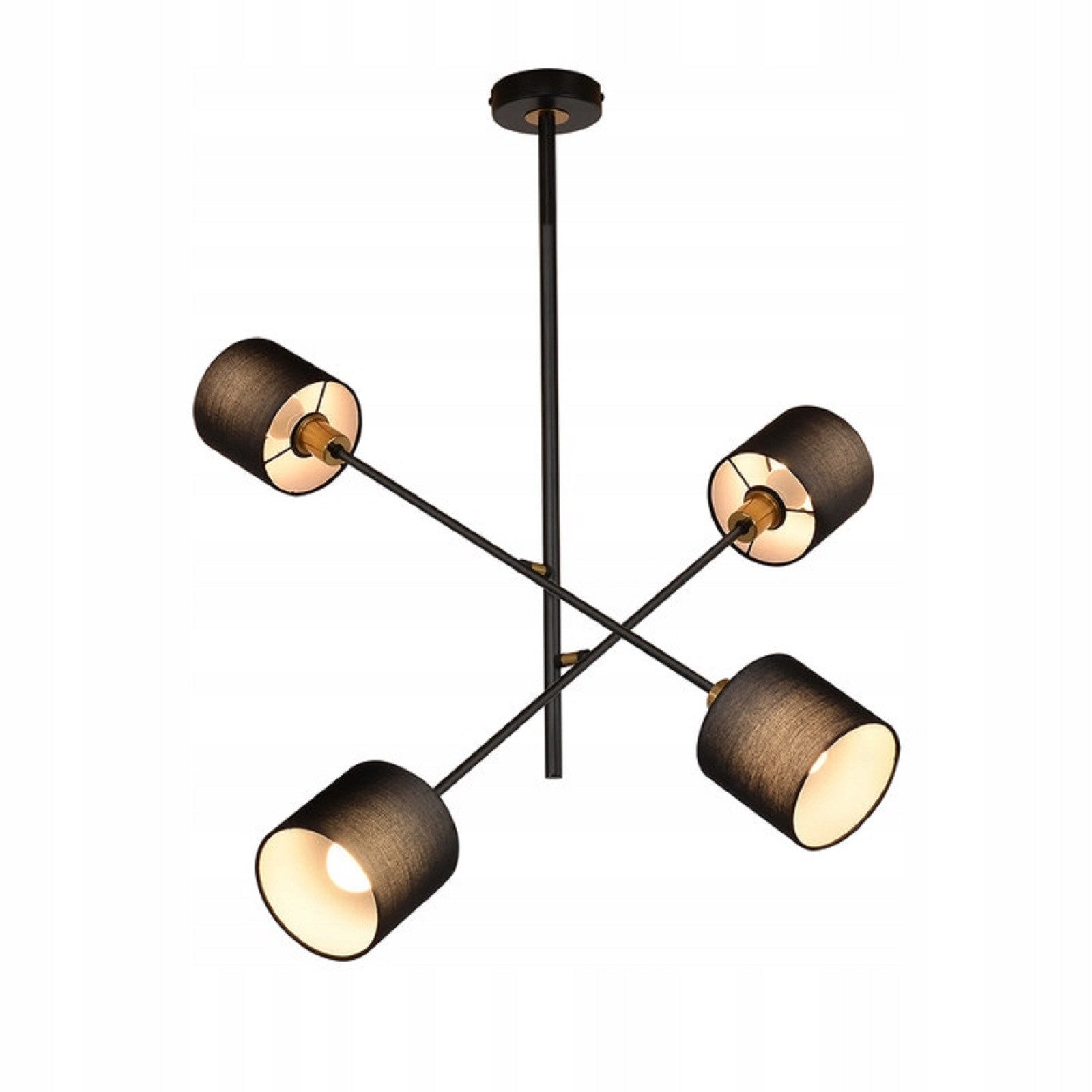 ZMH Pendelleuchte Vintage Wohnzimmerlampe 4 Flammig E14 Fassung Whonzimmer Flur, Hochwertige Material, ohne Leuchtmittel, Esstischlampe Retro Pendelleuchte X für Schlafzimmer
