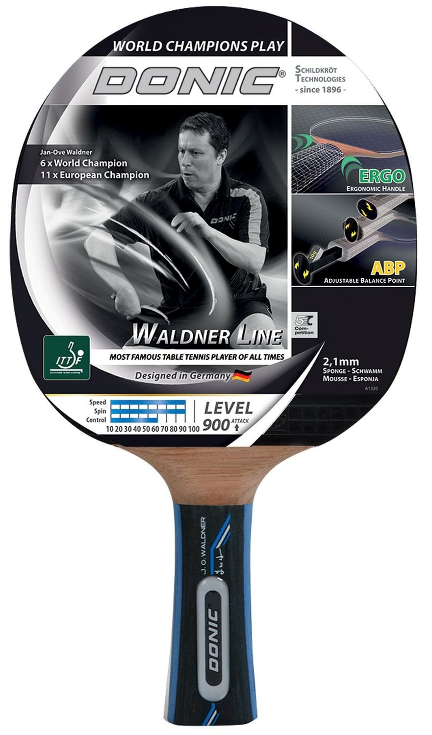 Donic-Schildkröt Tischtennisschläger Waldner 900, Tischtennis Schläger Racket Table Tennis Bat | Schläger
