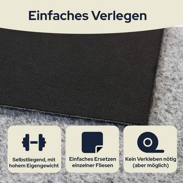 Teppichfliese VOX Nadelfilz - 50x50cm - 3 Farben - pflegeleicht, Primaflor-Ideen in Textil, Rechteckig, Höhe: 6 mm