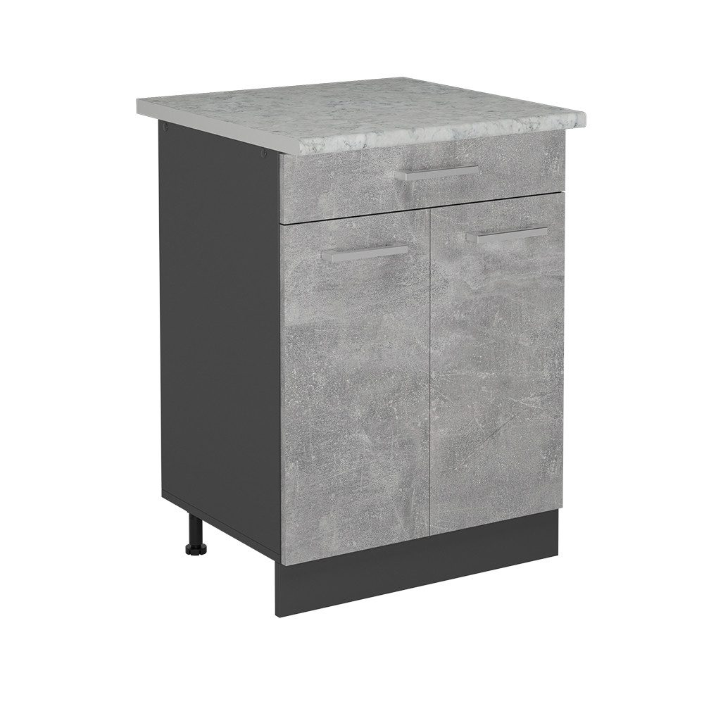 Vicco Unterschrank R-Line, Beton/Anthrazit, 60 cm günstig online kaufen