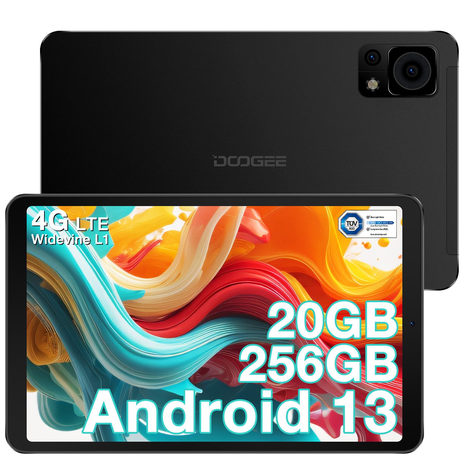 DOOGEE T20 Mini Kinder Tablet 8,4" FHD+ Android, Widevine L1, 5060 mAh Akku Tablet (8,4", 256 GB, 4G, 20 (8+12) GB RAM, 256GB Speicher, Octa-Core, 5060mAh Akku, Face Unlock)