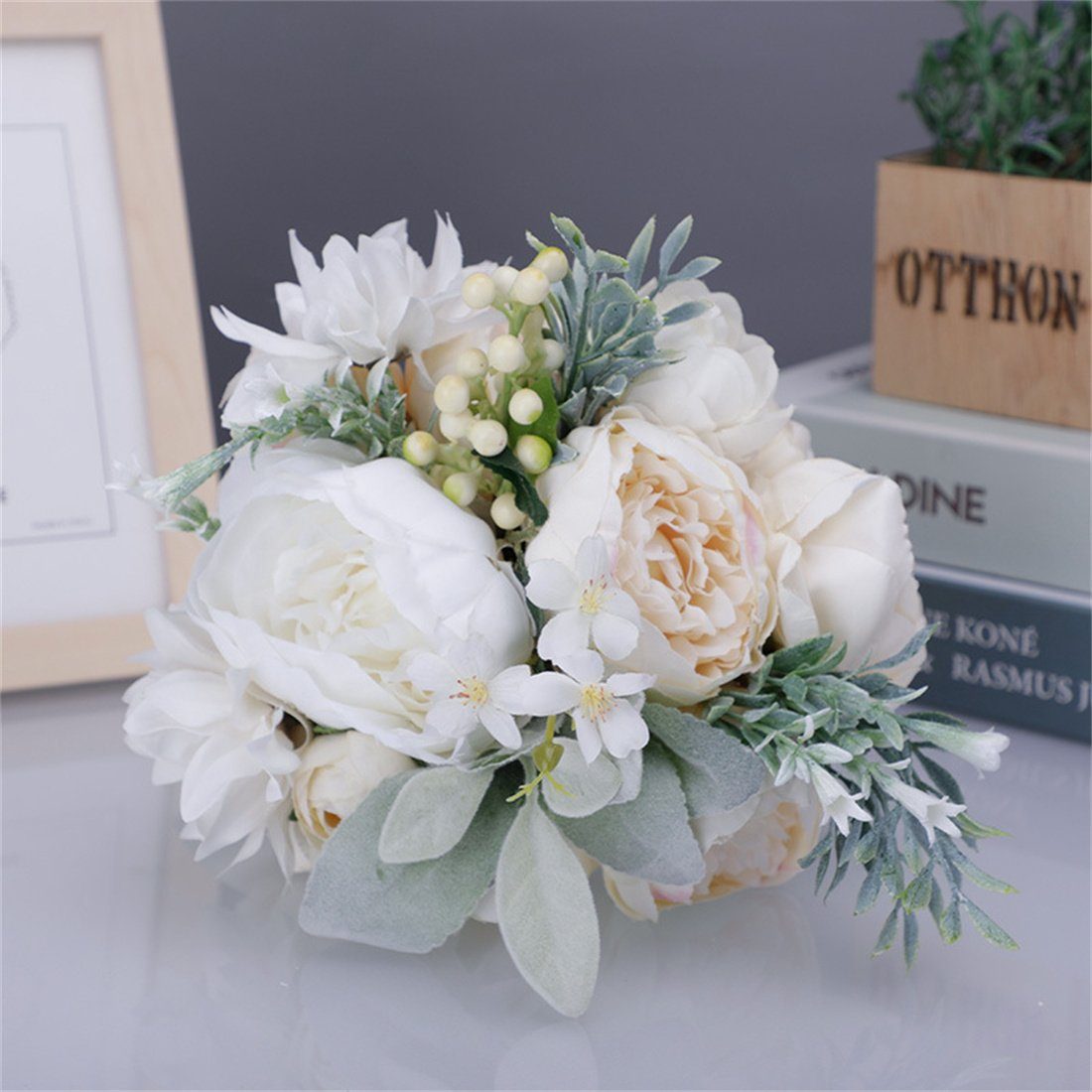 Braut, Blumen, Rosenstrauß für Künstlicher die DÖRÖY Hochzeitssimulation Kunstblumenstrauß