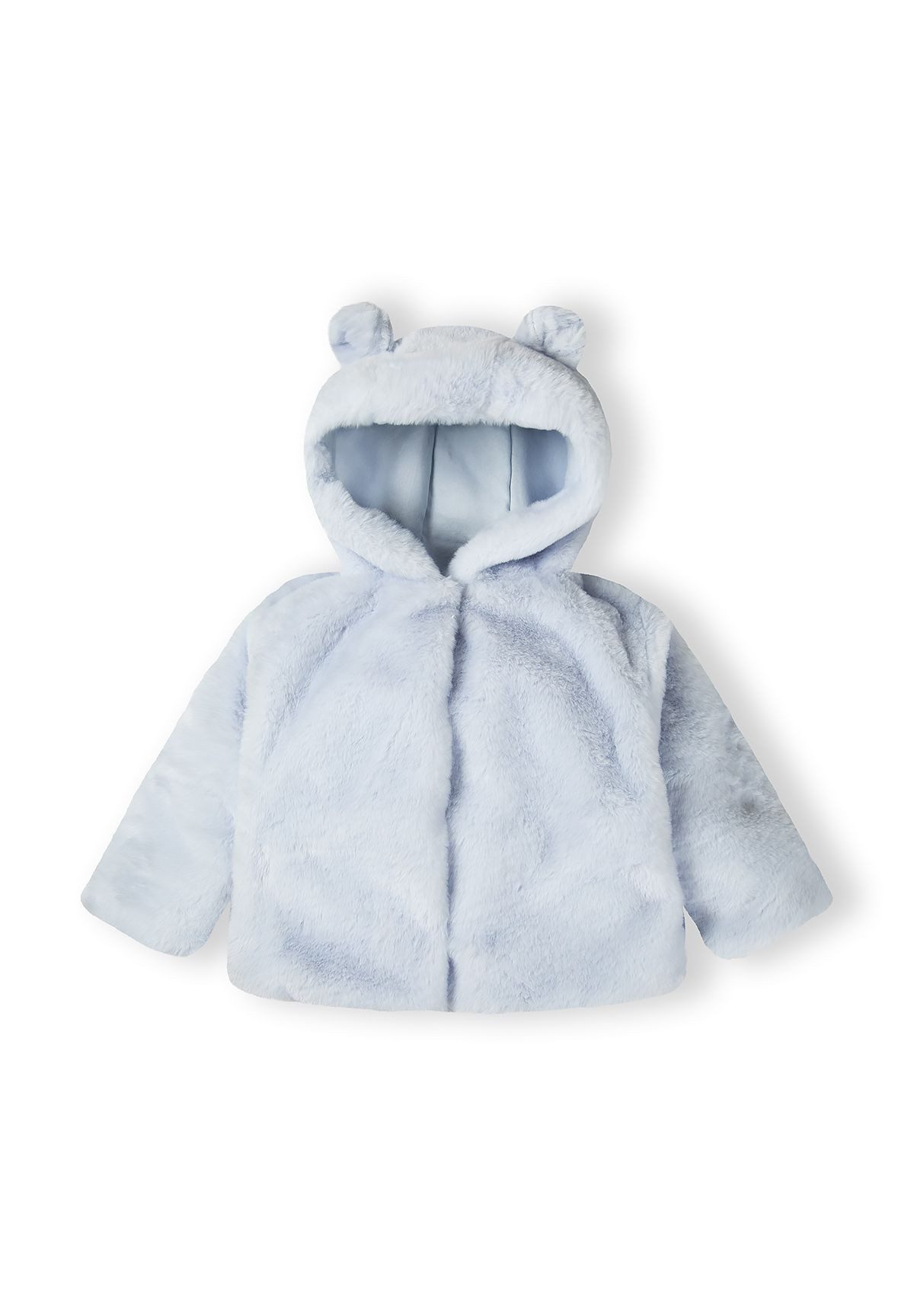 Fellimitatjacke Teddy-Babyjacke mit Druckknöpfen und 3D-Ohren (0-24m)