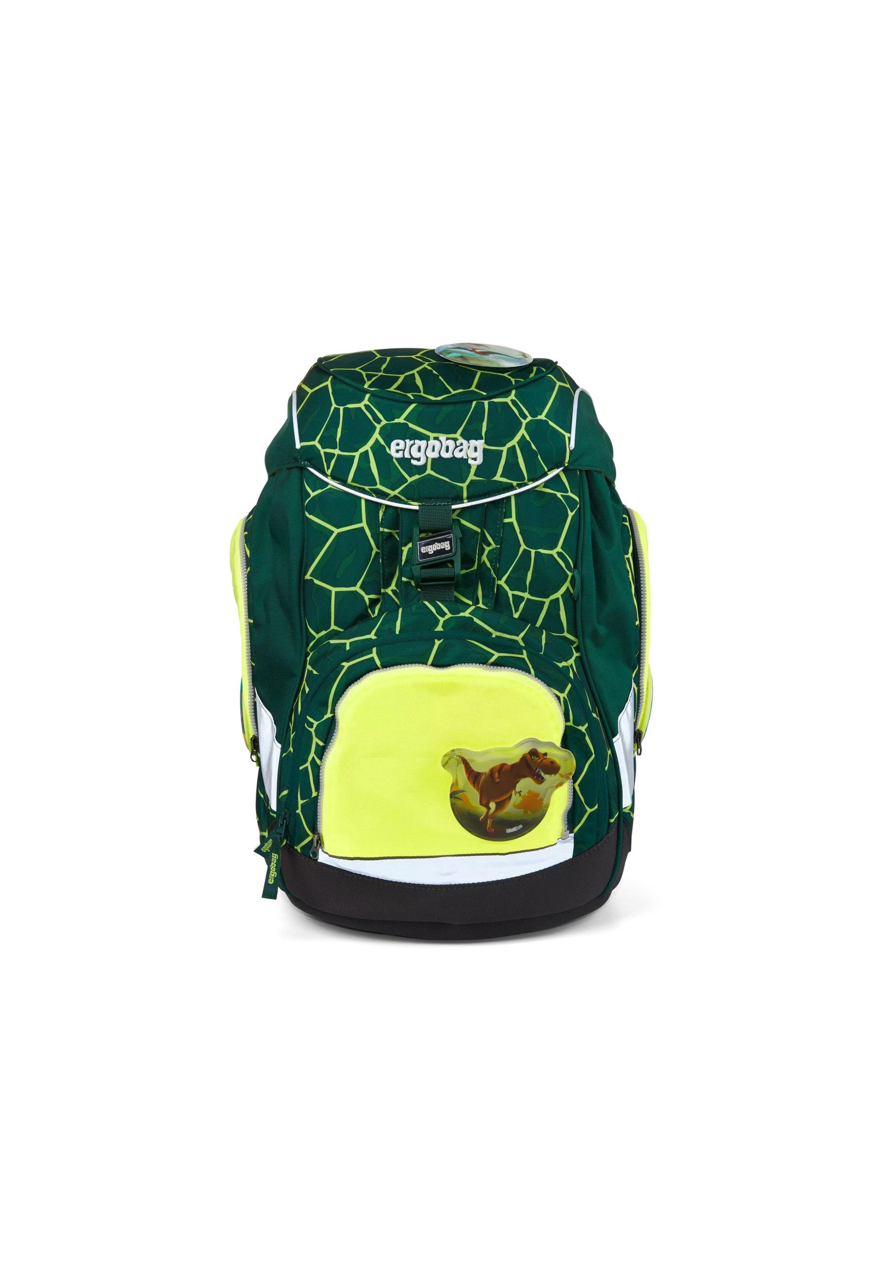ergobag Schulranzen Fluo Zip Set (3-tlg), reflektierend