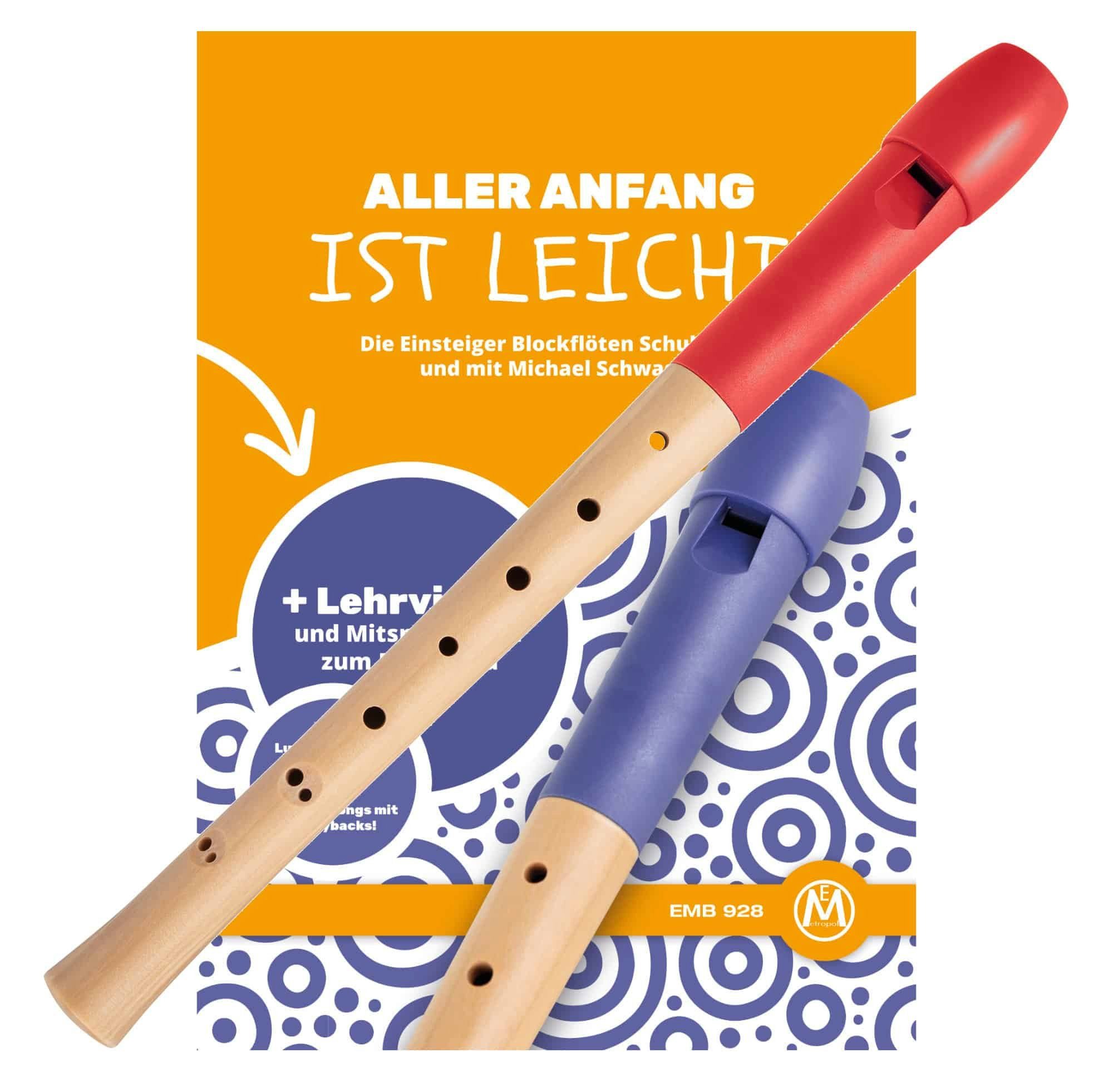 Classic Cantabile Blockflöte Pivella C-Sopran Blockflöte - Aus Ahornholz mit Kopf aus Kunststoff Sopran barock