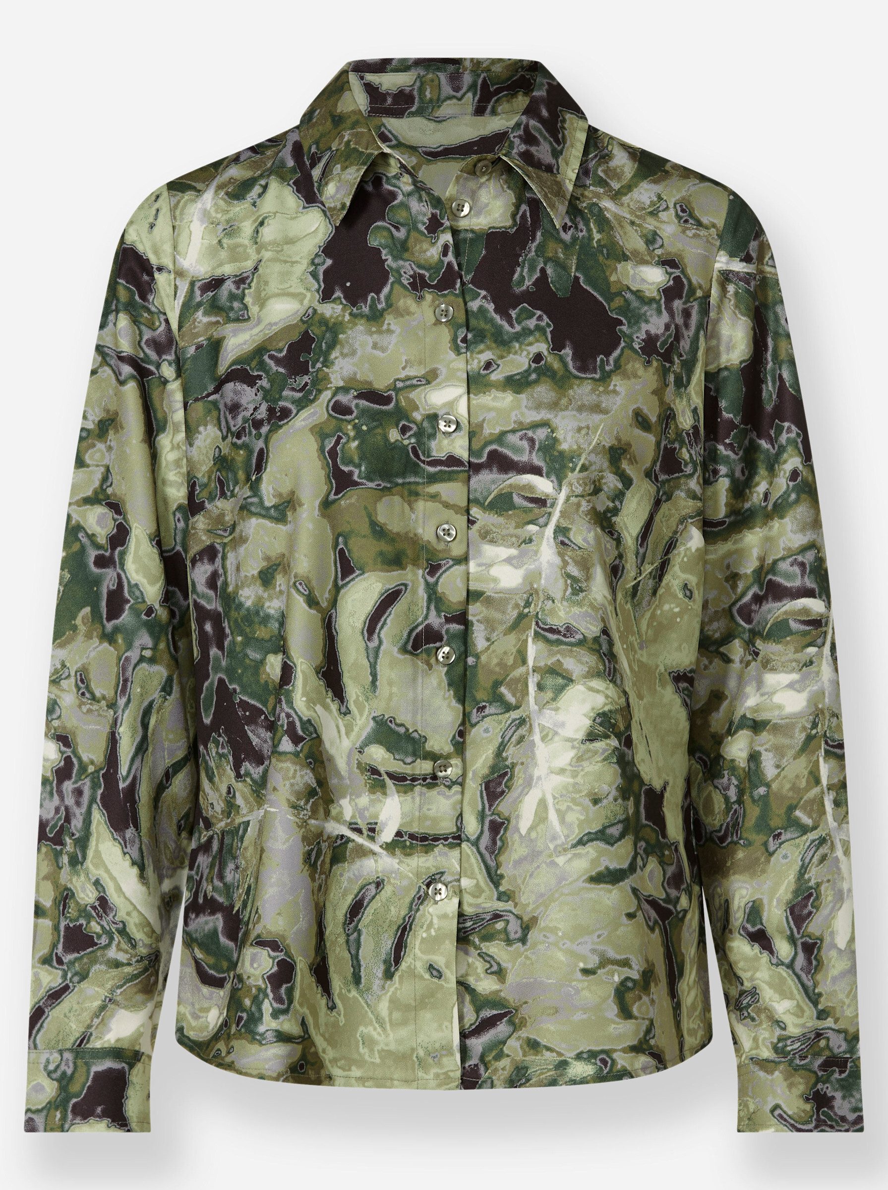 Klassische Bluse Druckbluse Langarm