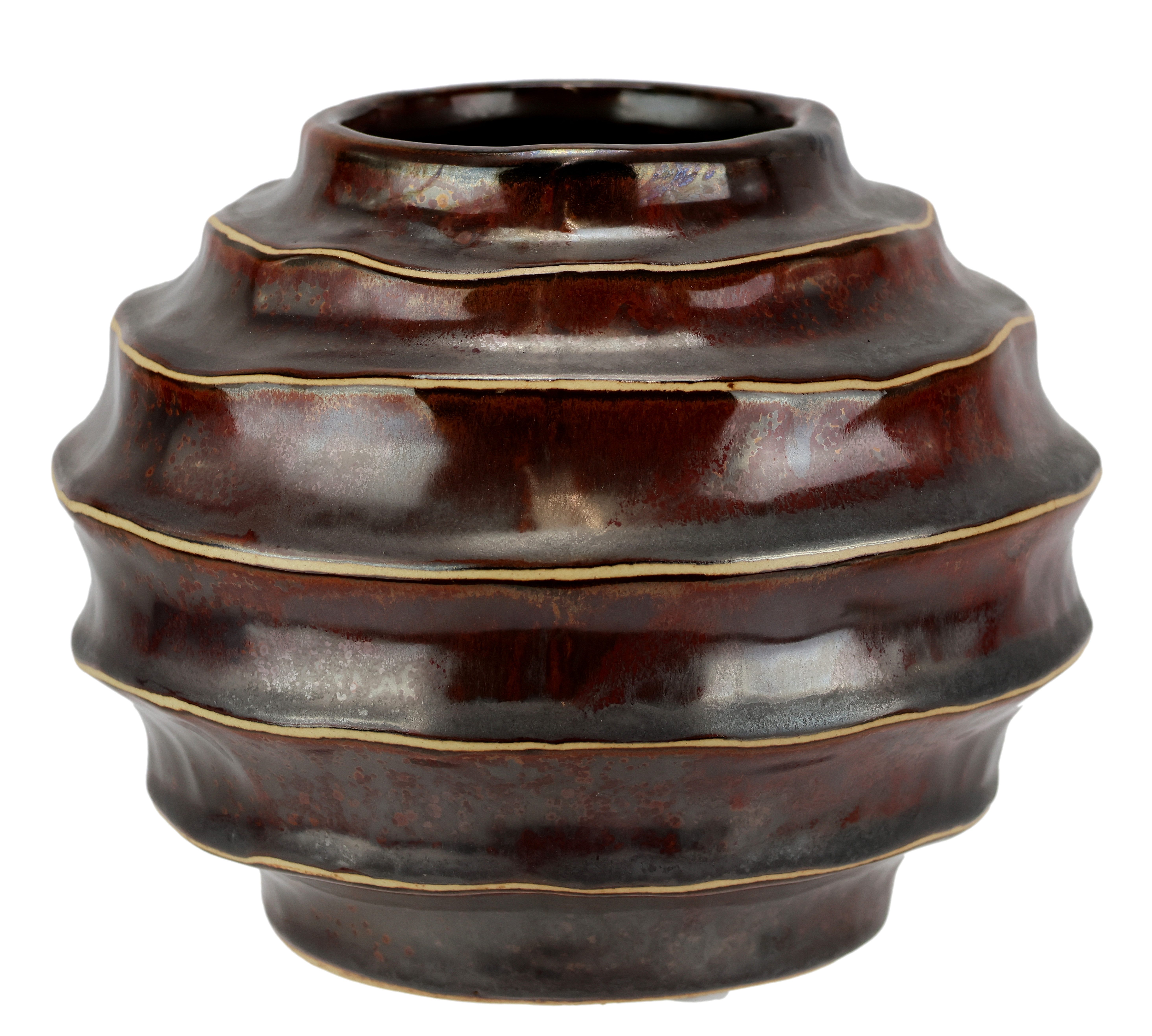 I.GE.A. Dekovase Vase aus Keramik (1 St), Dekovase Blumenvase Modern für Tischdeko Tischvase Deko Trockenblume
