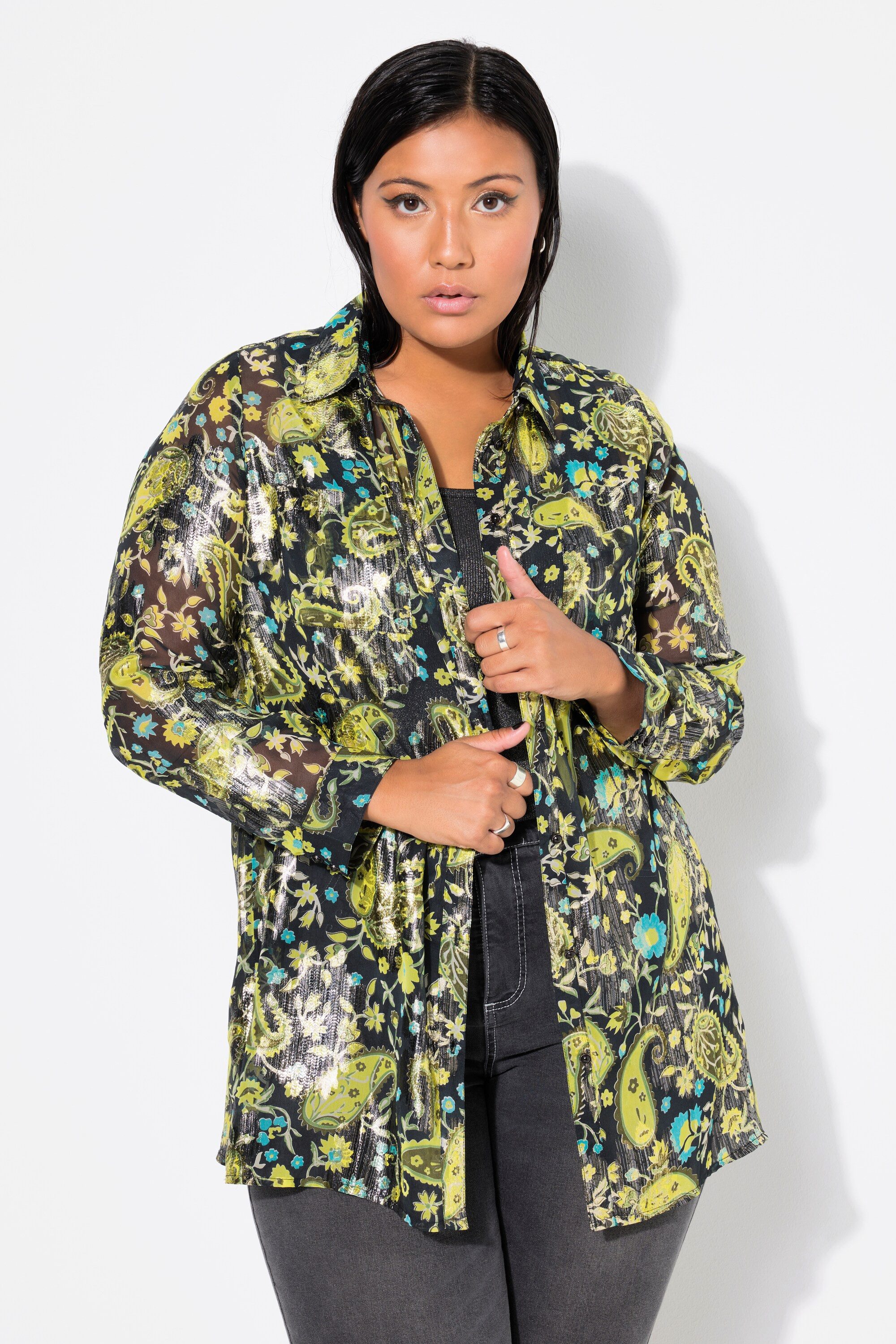 Studio Untold Longbluse Hemdbluse Boxy Shape günstig online kaufen