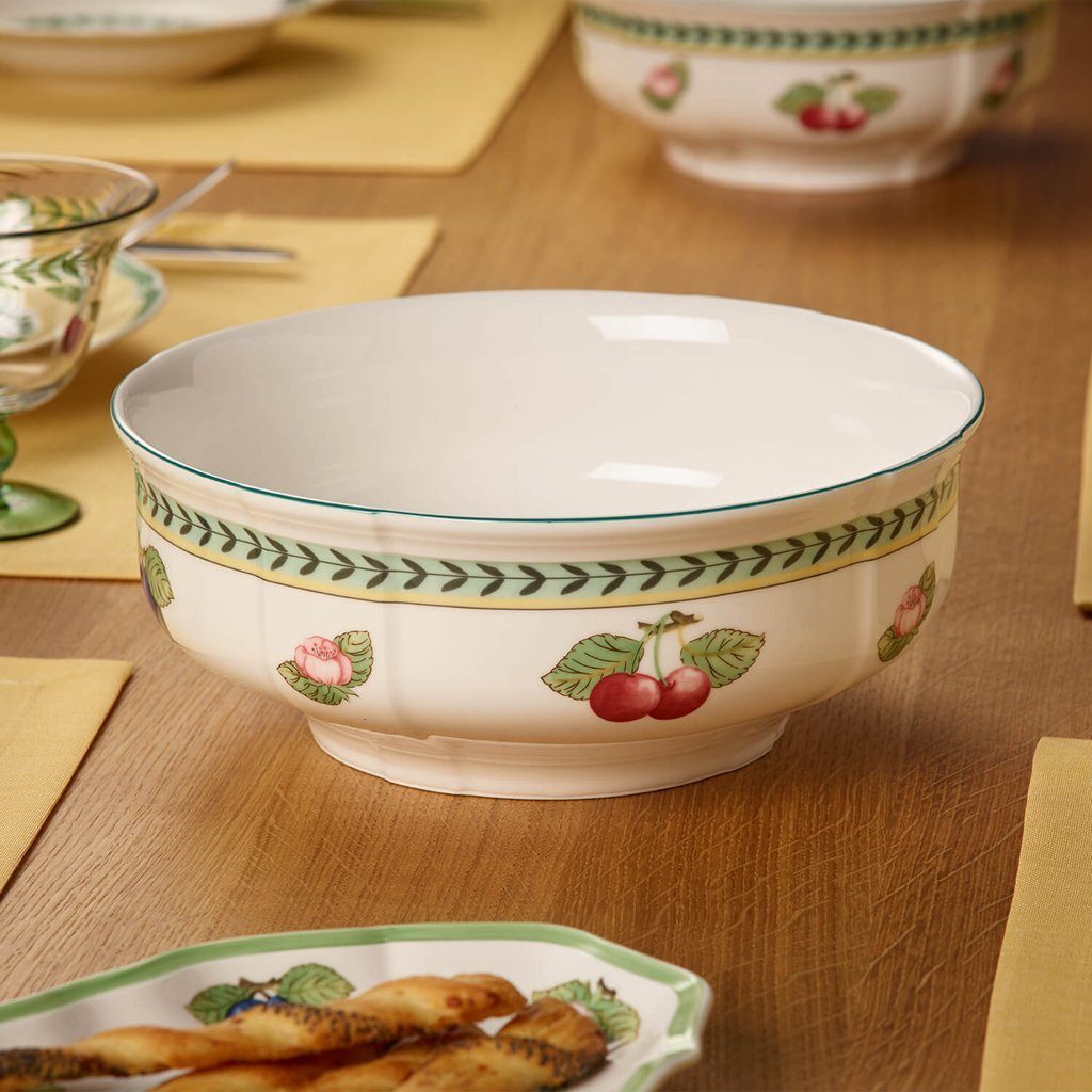 Villeroy Boch Salatschüssel, (1-tlg) Fleurence runde Salatschüssel & Porzellan, Garden French