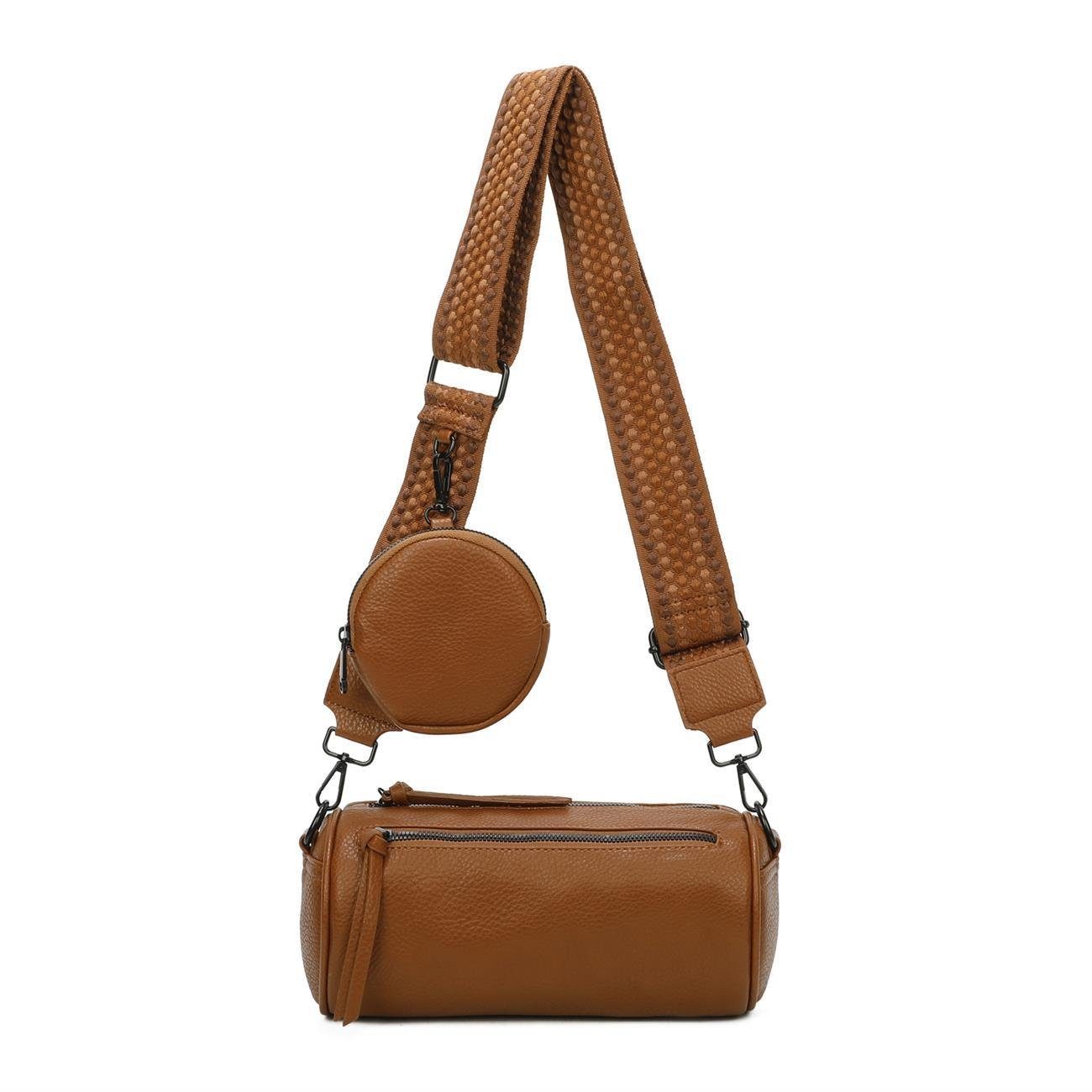 ITALYSHOP24 Gürteltasche Damen Zylinder Crossbody Tasche günstig online kaufen