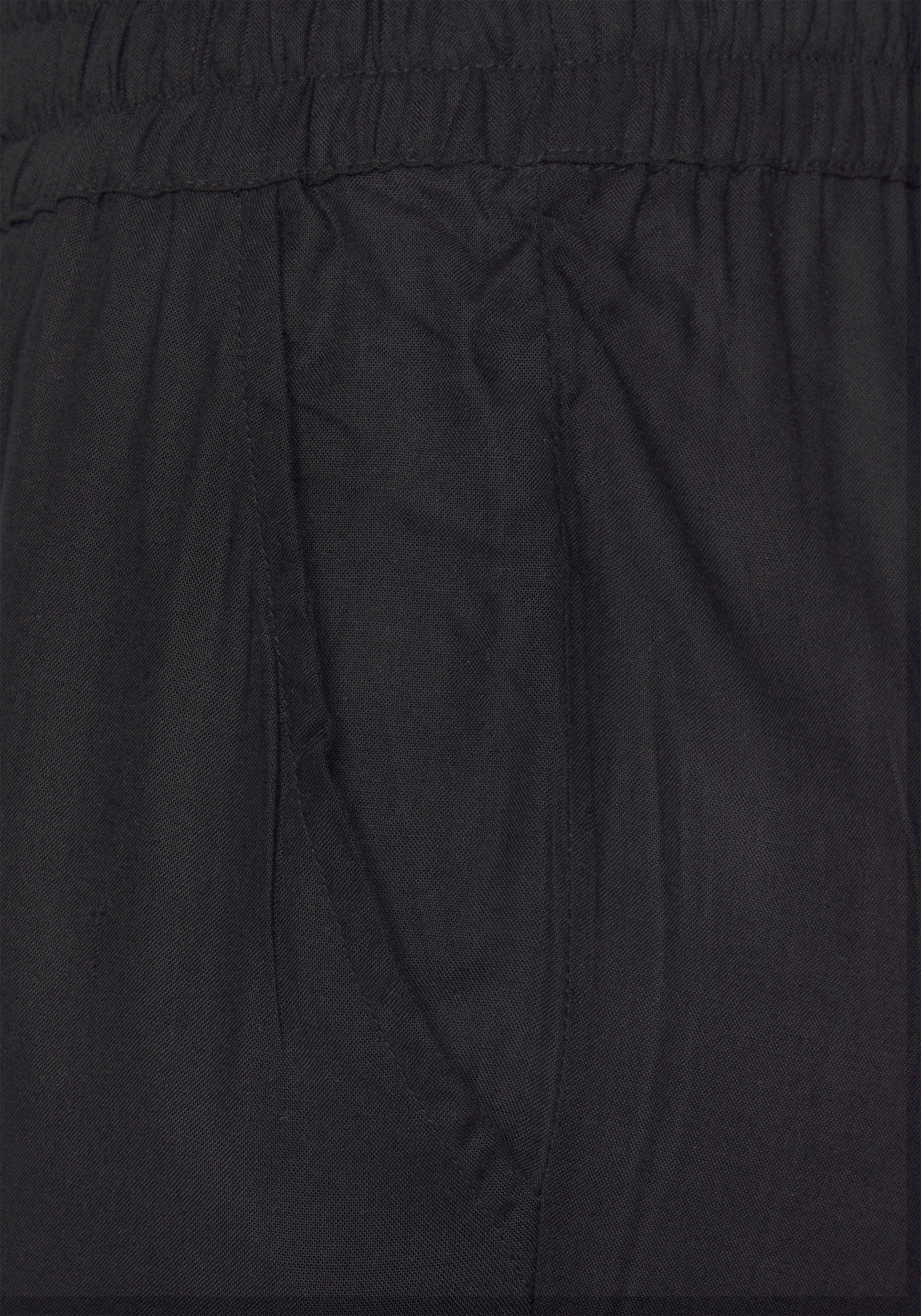 schmaler Schlupfhose aus Schnitt, LASCANA gewebter schwarz Viskose, Sommerhose, Business-Look