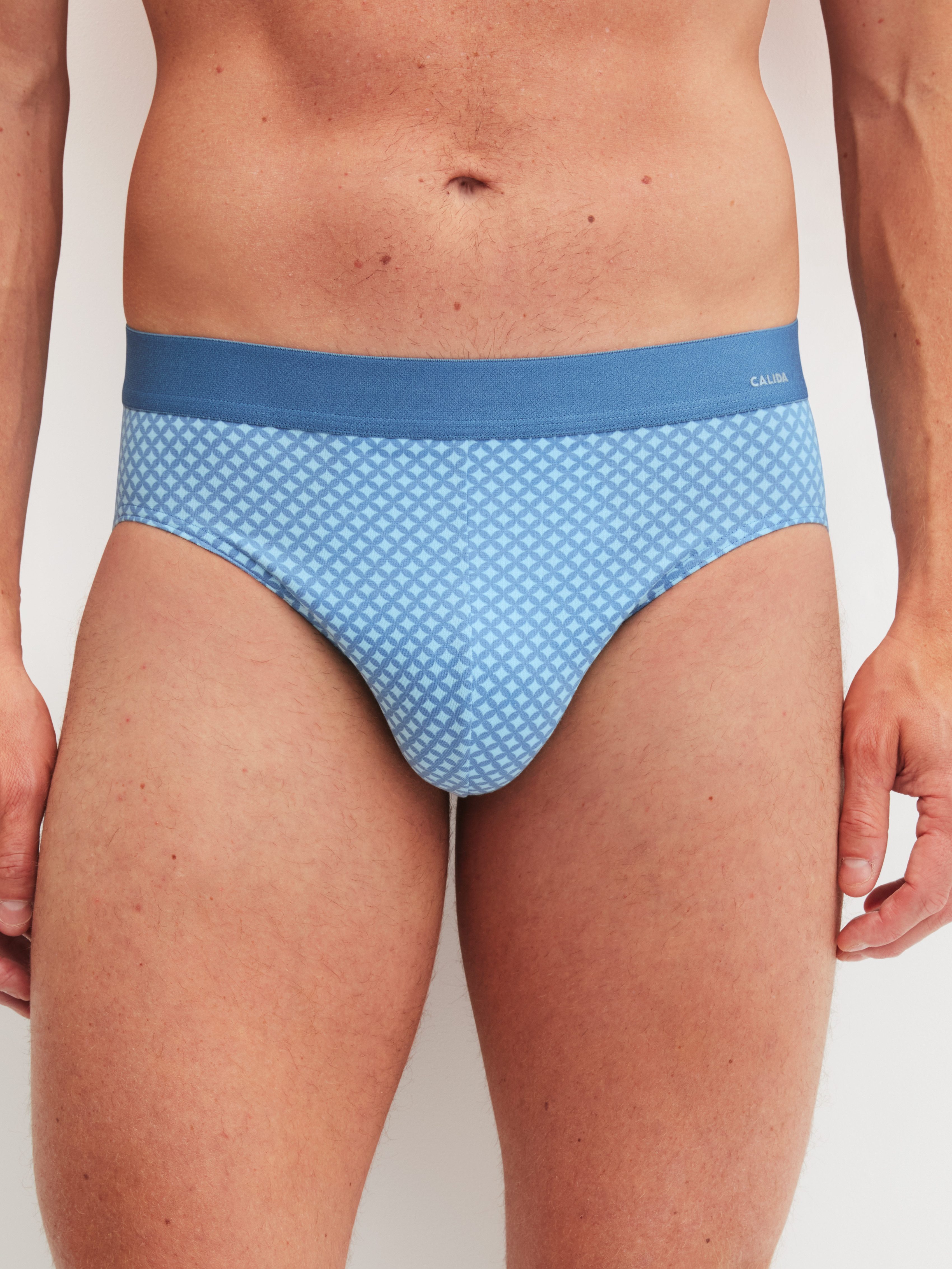 CALIDA Slip Cotton Code Design weicher Elastikbund, ohne Eingriff, gemustert