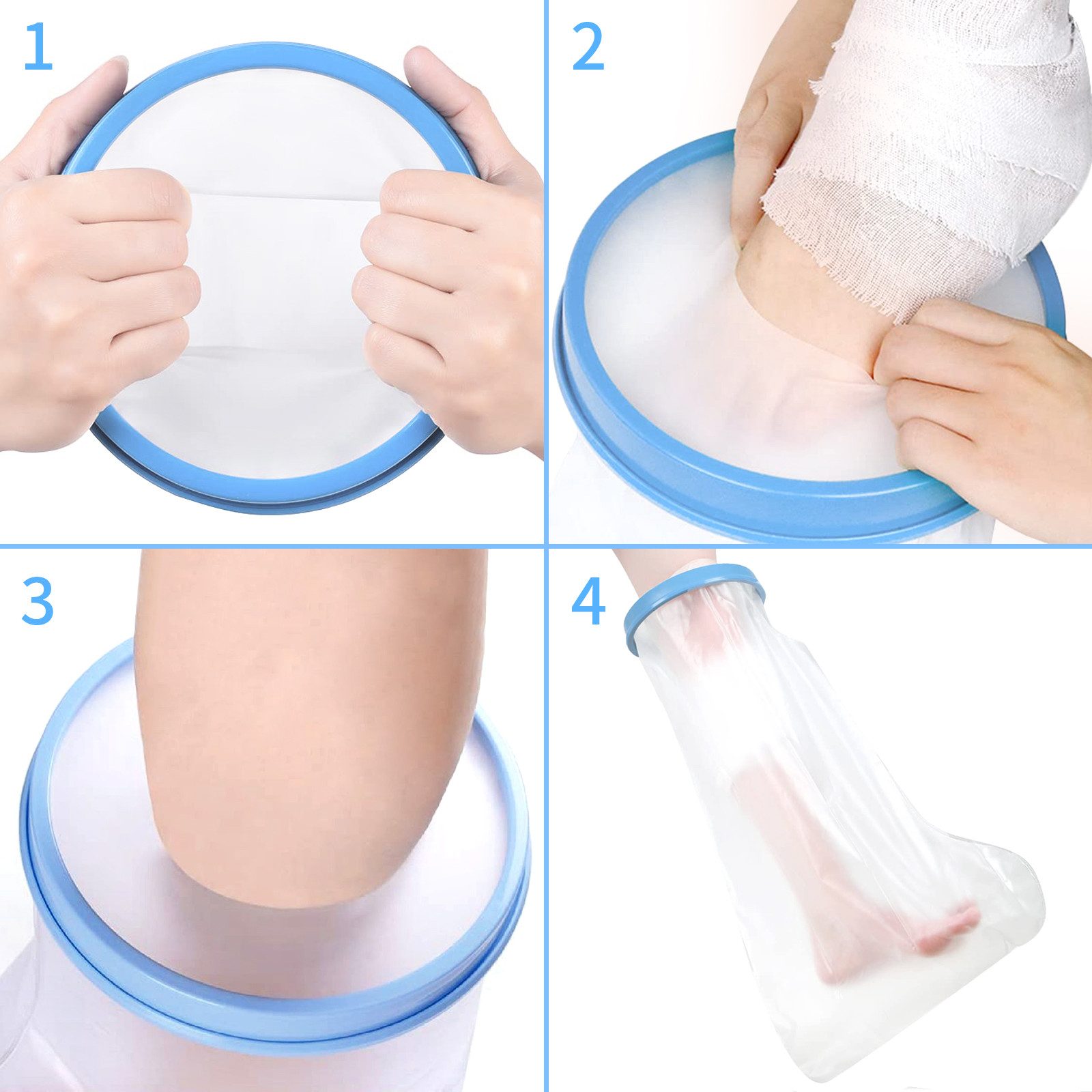 Fine Life Pro Protektorenjacke Universal-Duschschutz für Erwachsene - Schutz für Arme, (Beine, Knochel, trocken beim Duschen, für Frakturen), Gelenke, Verbrennu – Bild 5 von 5