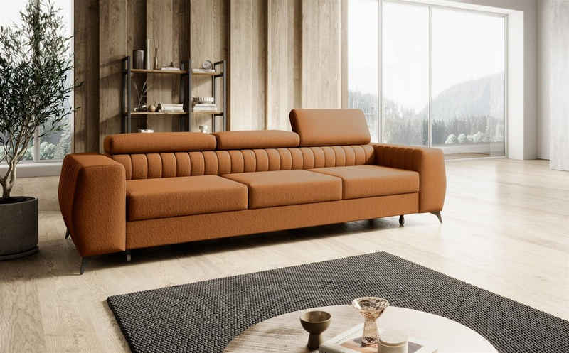 Fun Möbel Big-Sofa Couchgarnitur FARGO Mega-sofa in Stoff Vogue, einstellbare Kopfstützen, inkl. Schlaffunktion, frei im Raum stellbar