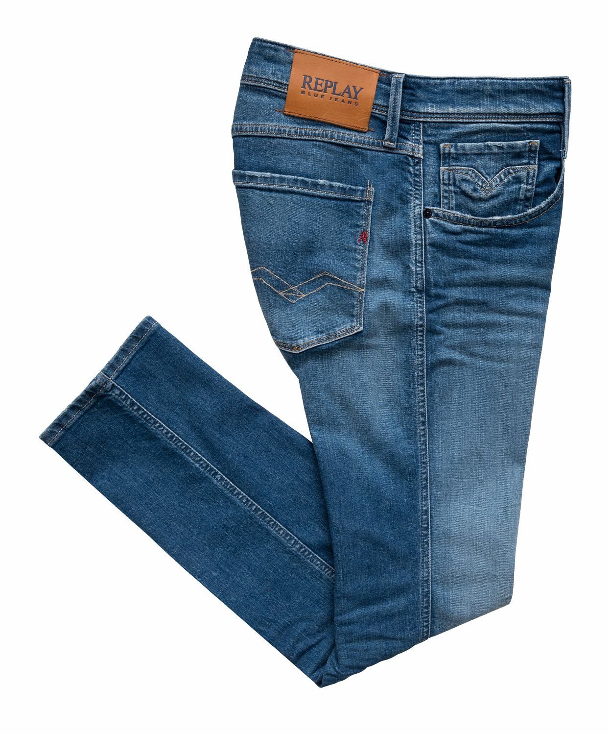 mit Slim-fit-Jeans Stretch Replay ANBASS