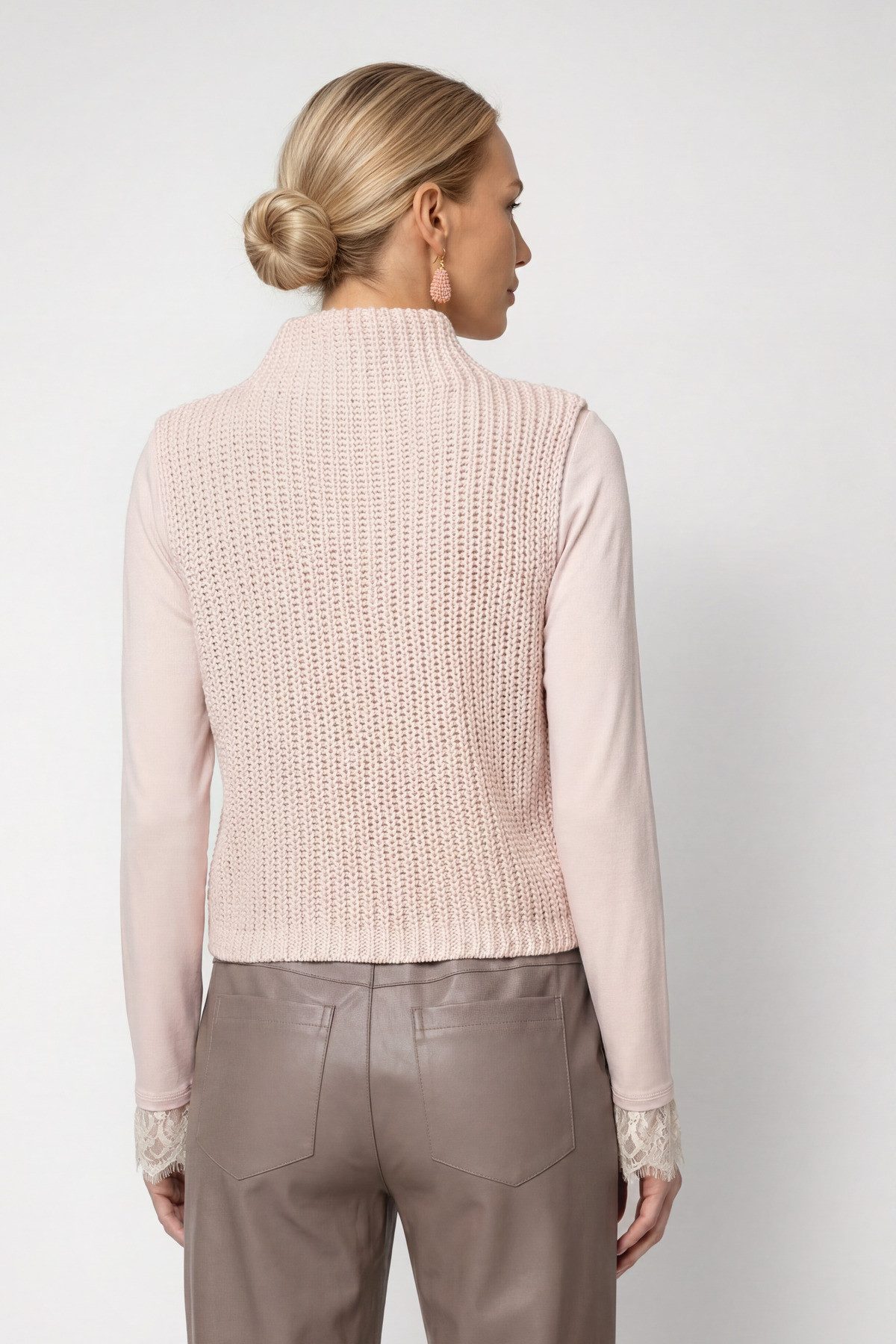Monari Pullunder Pullunder Basic Chenille Regular fit mit Stehkragen