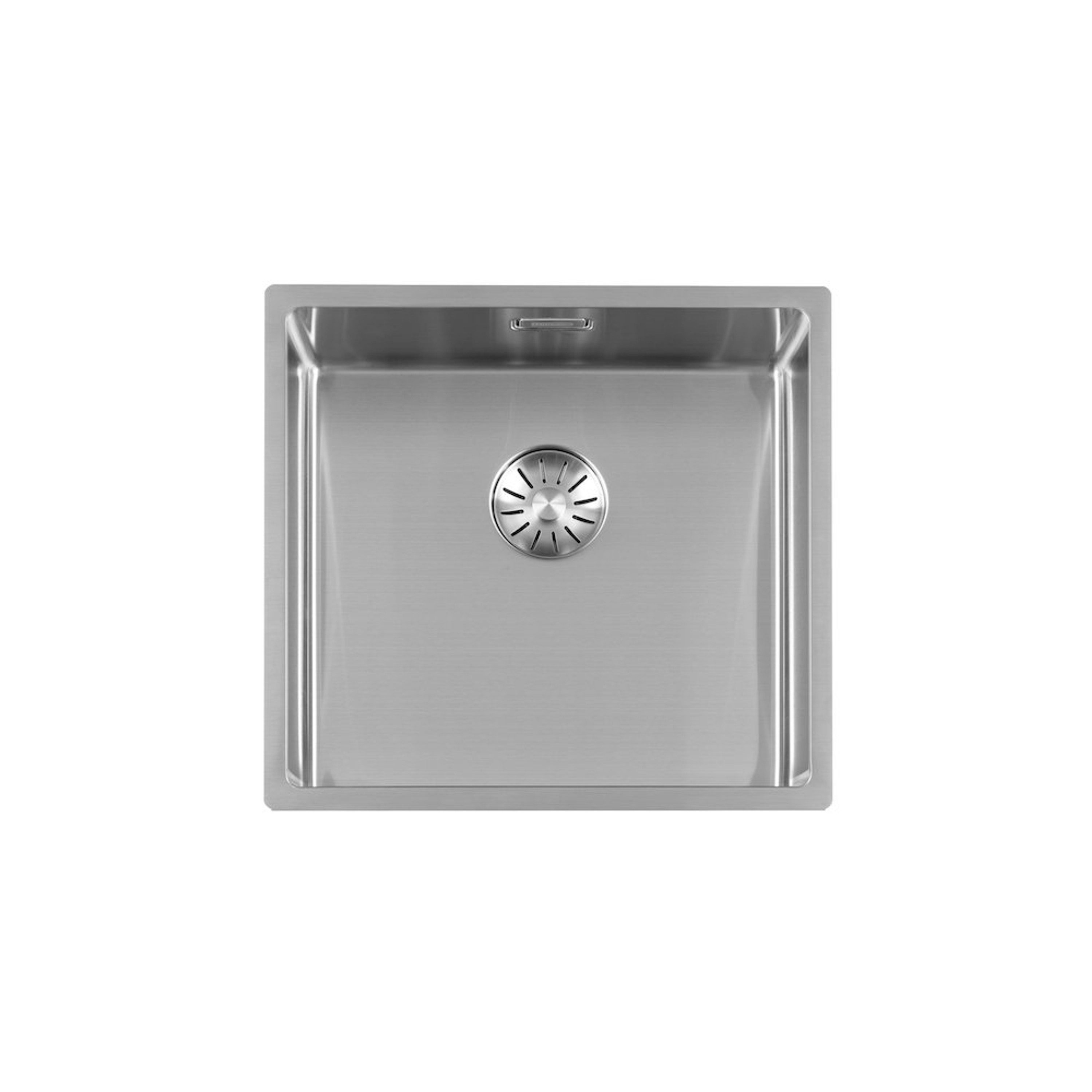 togo Küchenspüle 40SP37, quadratisch, 41/44 cm, flacher, geradliniger Boden, Doppelwaschbecken