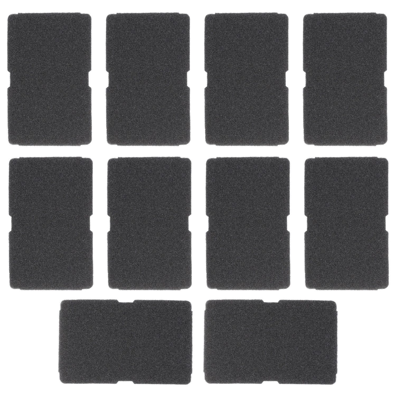 McFilter Ersatzfilter (10 Stück) Schwammfilter geeignet für Beko 2964840100 Blomberg TKF7451, Zubehör für Trockner Wärmepumpentrockner, Filtermatte, 240 x 155 x 11mm, Schaumstoff, Kondenstrockner