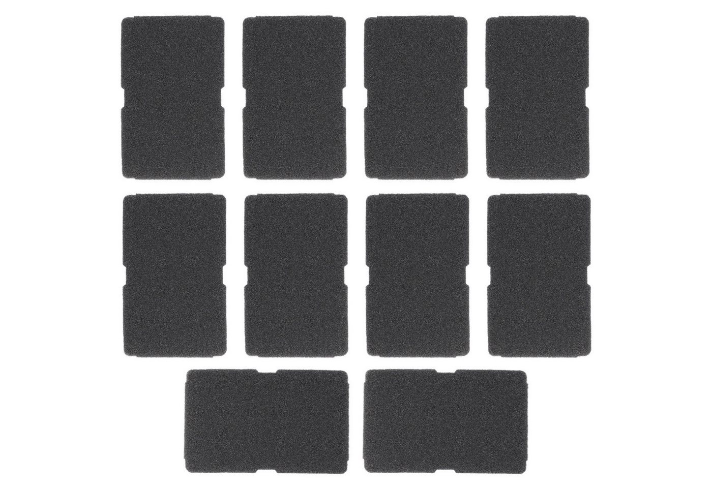 McFilter Ersatzfilter (10 Stück) Schwammfilter geeignet für Beko DPU 7340 X DPU 8306, Zubehör für Trockner Wärmepumpentrockner, Filtermatte, 240 x 155 x 11mm, Schaumstoff, Kondenstrockner