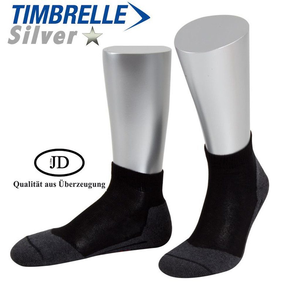 JD Sneakersocken Sneaker-Socken für Wandern, Trekking, Walking (1-Paar, mit Polstern an Zehen & Ferse für mehr Komfort) Thermische Isolierung ohne Nässegefühl