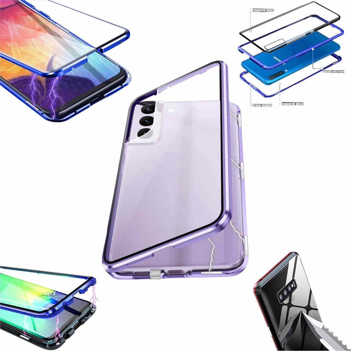 Wigento Handyhülle Für Xiaomi 13T / 13 T Pro 360 Grad Magnet Glas Bumper  Handy Hülle Case Lila ab 11,85 €