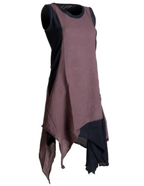 Vishes Sommerkleid Ärmelloses Lagenlook Kleid handgewebte Baumwolle Goa, Boho, Hippie Style