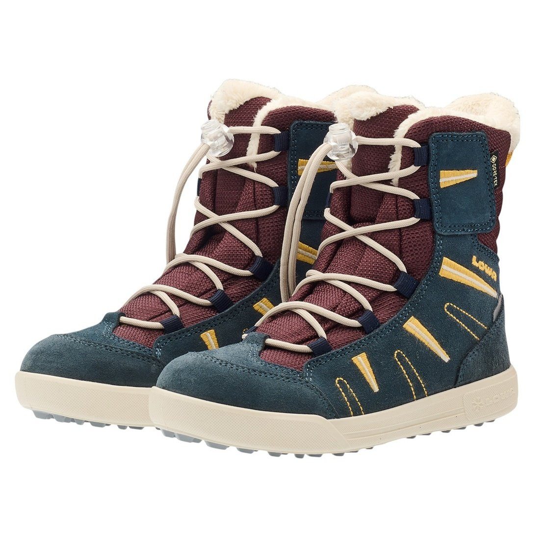 Lowa Lucy 2 High GTX (Veloursleder/Textil, wasserdicht) navyblau/rot Winterstiefel
