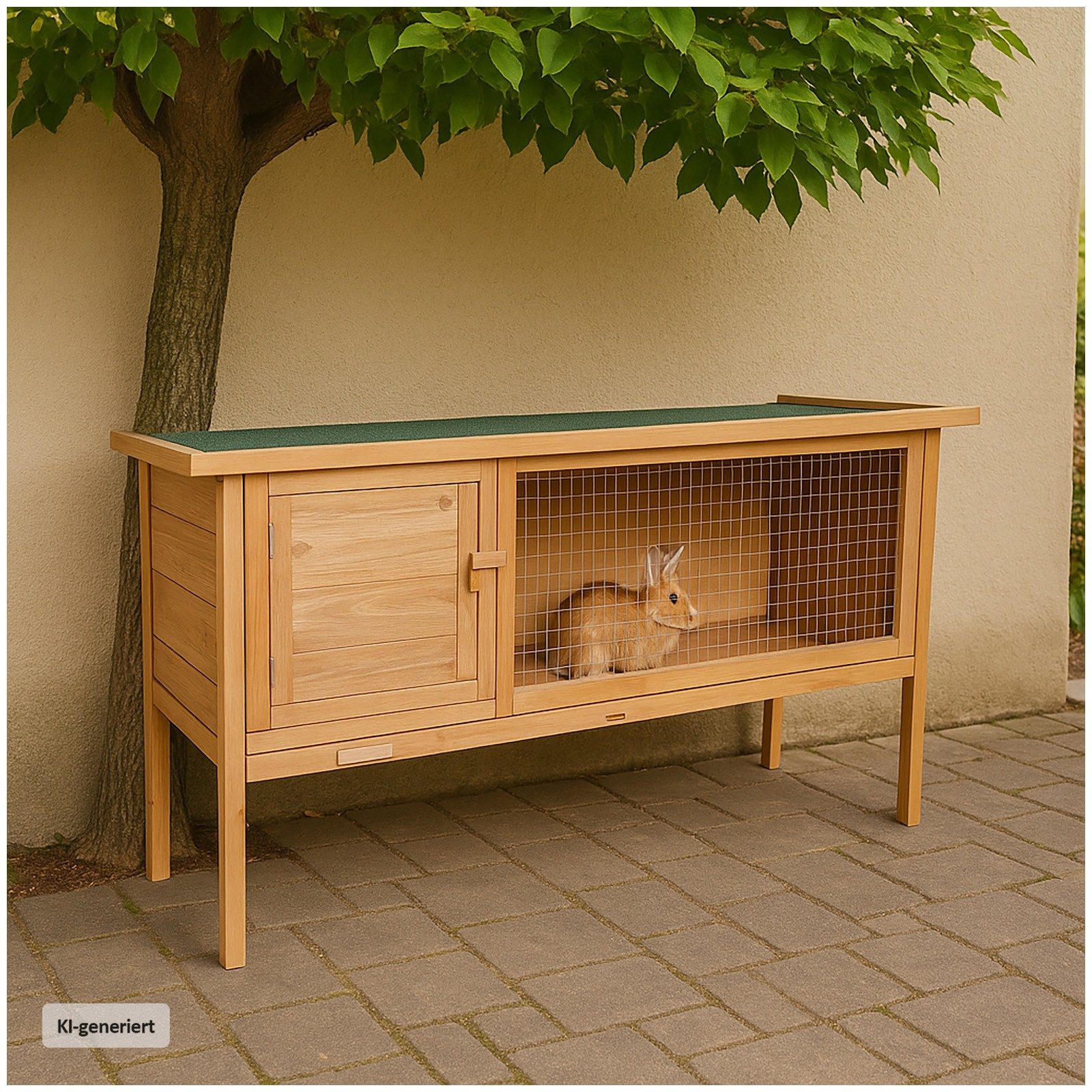 HTI-Living Kleintierstall Hasenstall aus Holz, Nagerkäfig Kleintiergehege