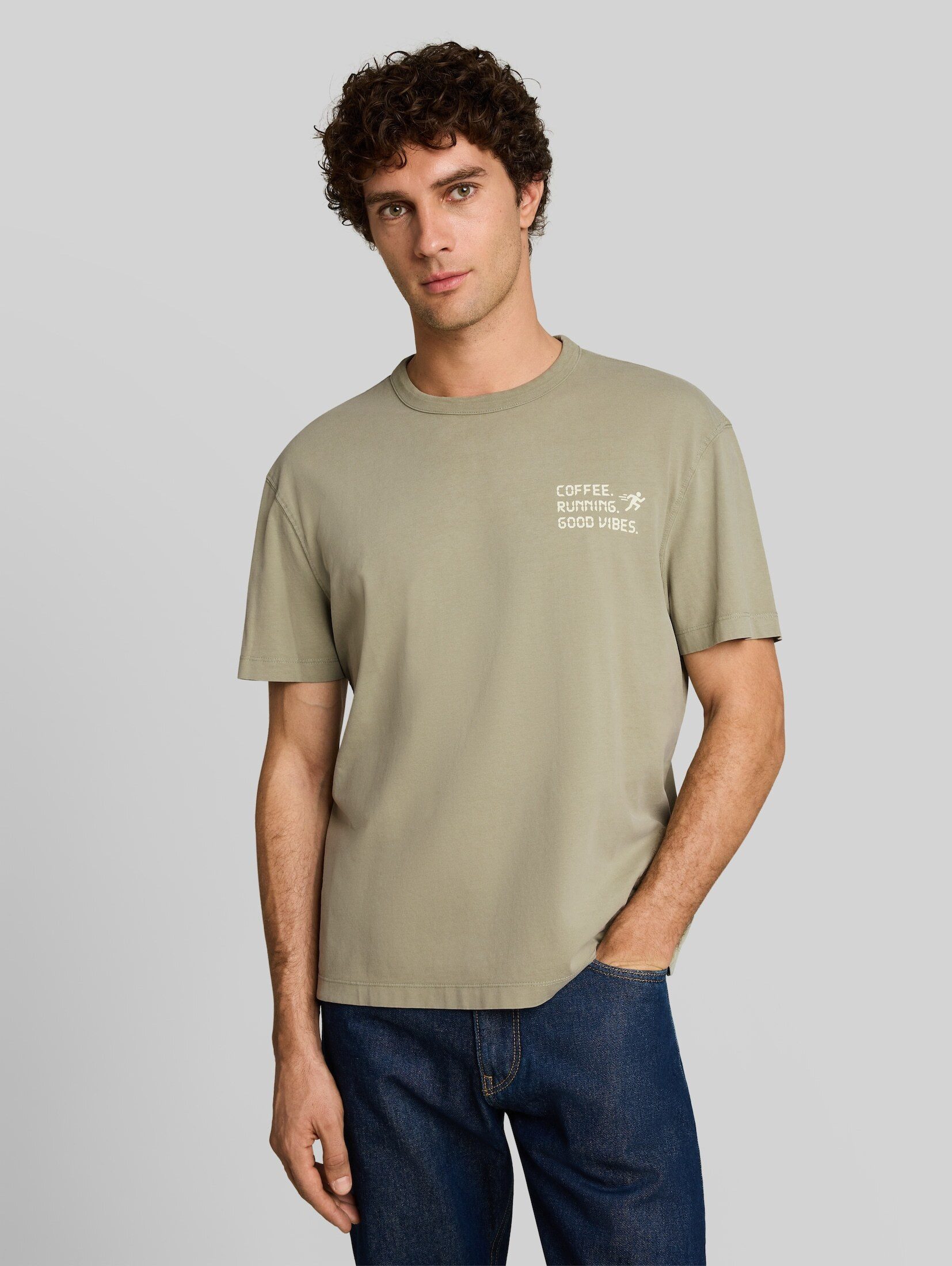 TOM TAILOR Denim T-Shirt T-Shirt (im Einserpack) Relaxed Fit T-Shirt mit Schriftzug