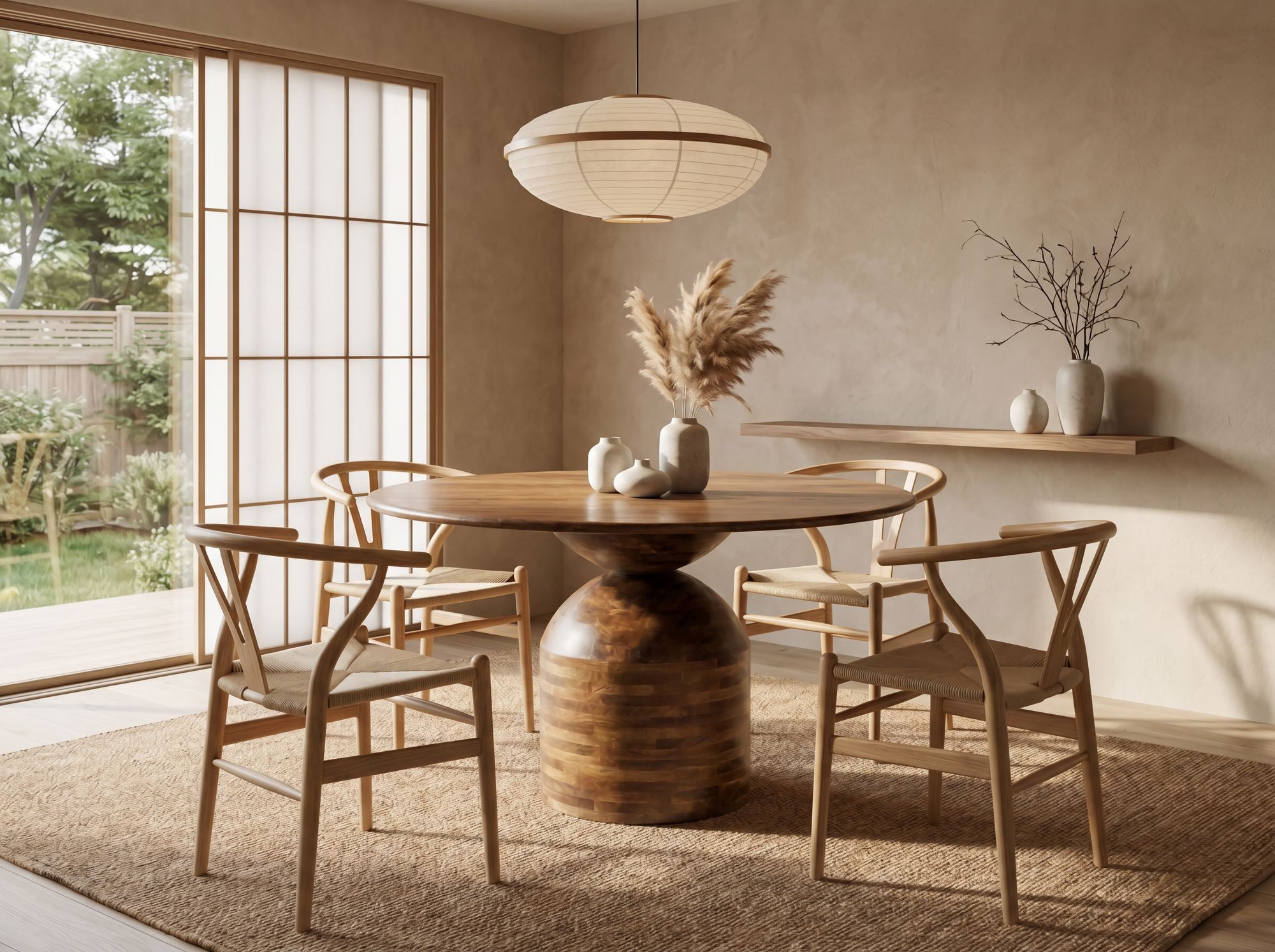 FINEBUY Esstisch FB117624 Esszimmertisch Küchentisch 4 Personen Holztisch Esszimmer (Hochwertiges Speisezimmermöbel für Familien), Rundes Design für ein gemütliches Zuhause