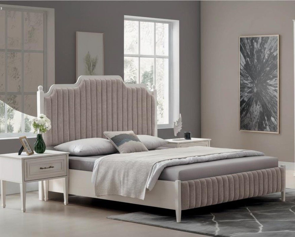 JVmoebel Schlafzimmer-Set Stilvolles 3-teiliges Schlafzimmer-Set für komfortables Wohnen, (3-tlg), Made in Europa