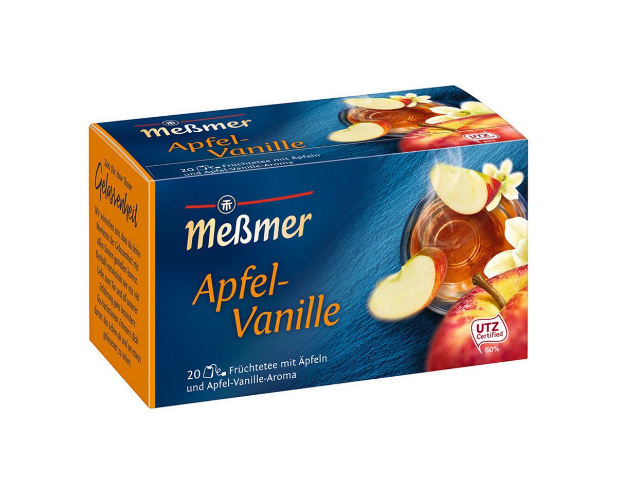 Meßmer Tee, Meßmer Apfel Vanille Früchtetee aromatisierter Geschmack 50g