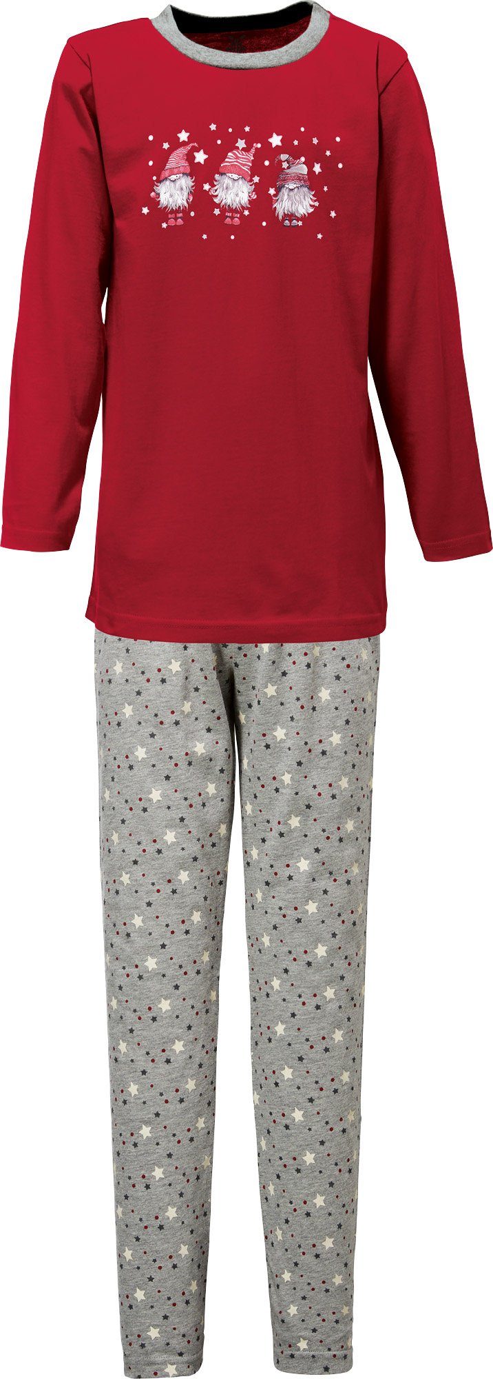 Erwin Müller Pyjama Kinder-Schlafanzug Single-Jersey Sterne