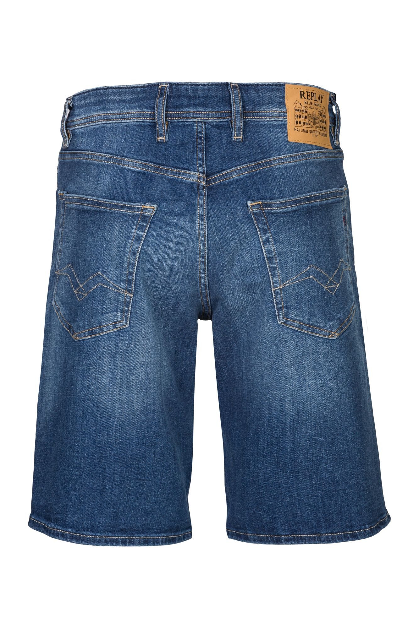Replay Shorts GROVER SHORT - 10.5 OZ DARK INDIGO SUPER STRETCH DENIM – Bild 2 von 3