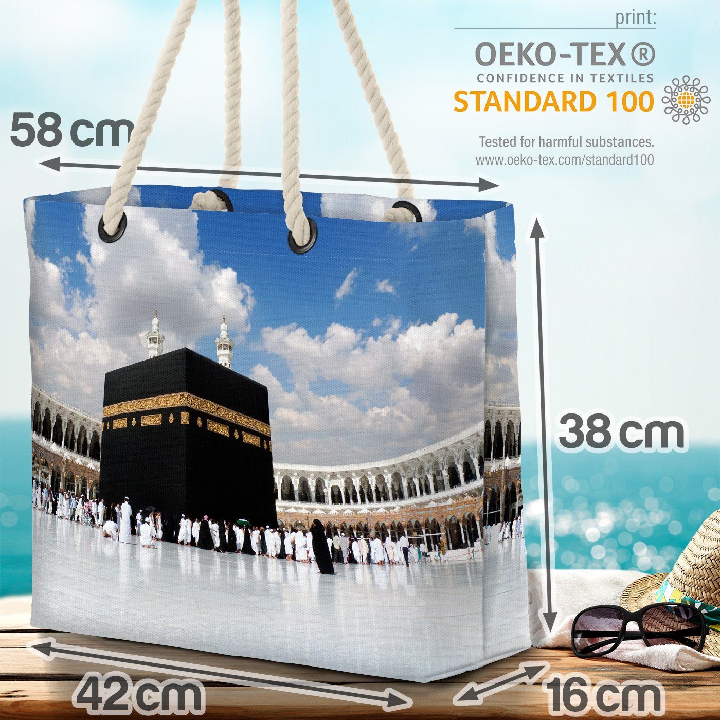 VOID Strandtasche (1-tlg), Religion Kaaba arch Umra Walfahrt Mekka Saudi-Arabien ramadan Haddsch