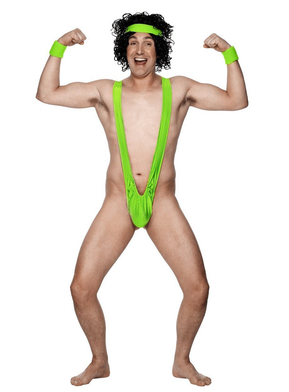 Smiffys Kostüm Borat Badeanzug, Original lizenzierter Mankini aus Sacha Baron Cohens Meisterwerk!