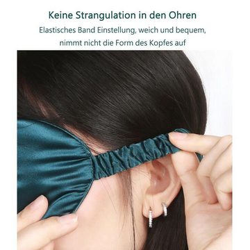 NATICY Schlafmaske 2 Stücke Schlafmaske Seide für Frauen und Herren, Schlafbrille Damen