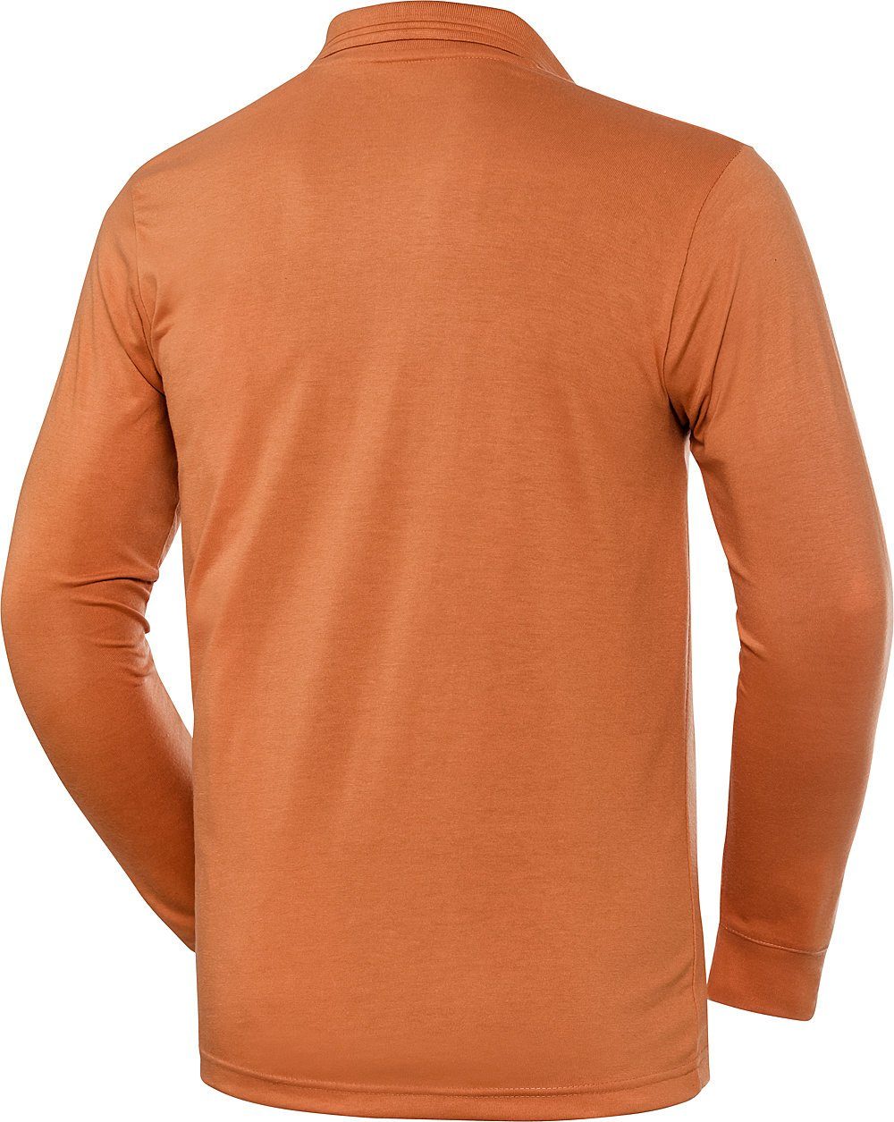HENSON&HENSON Langarm-Poloshirt superweiches orange Jersey-Gewebe