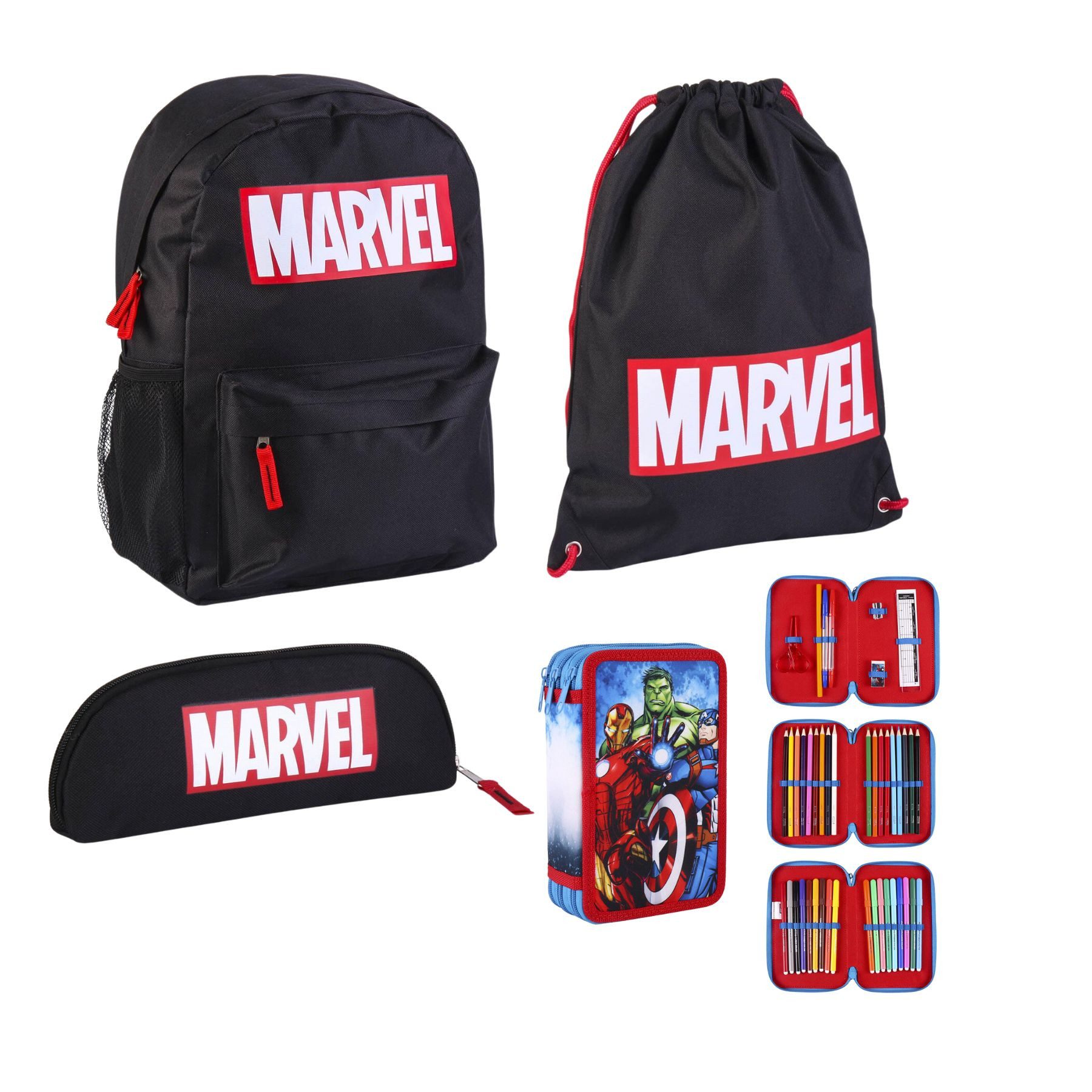 MARVEL Schulrucksack Schulpaketangebot Komplett-Set