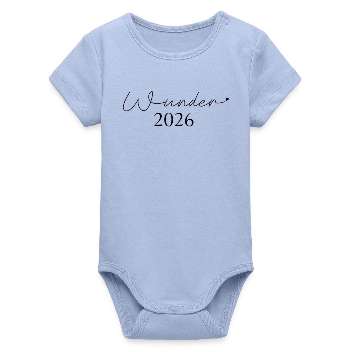 Spreadshirt Kurzarmbody Wunder 2026, Baby 2026 Bio Kurzarm Baby Body (1-tlg)
