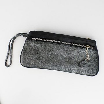 goldmarie Clutch NIETCOVER Handtasche schwarz-silber, Leder