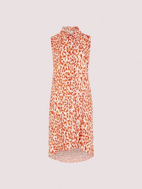 Apricot Sommerkleid mit Animal-Print, asymmetrisch