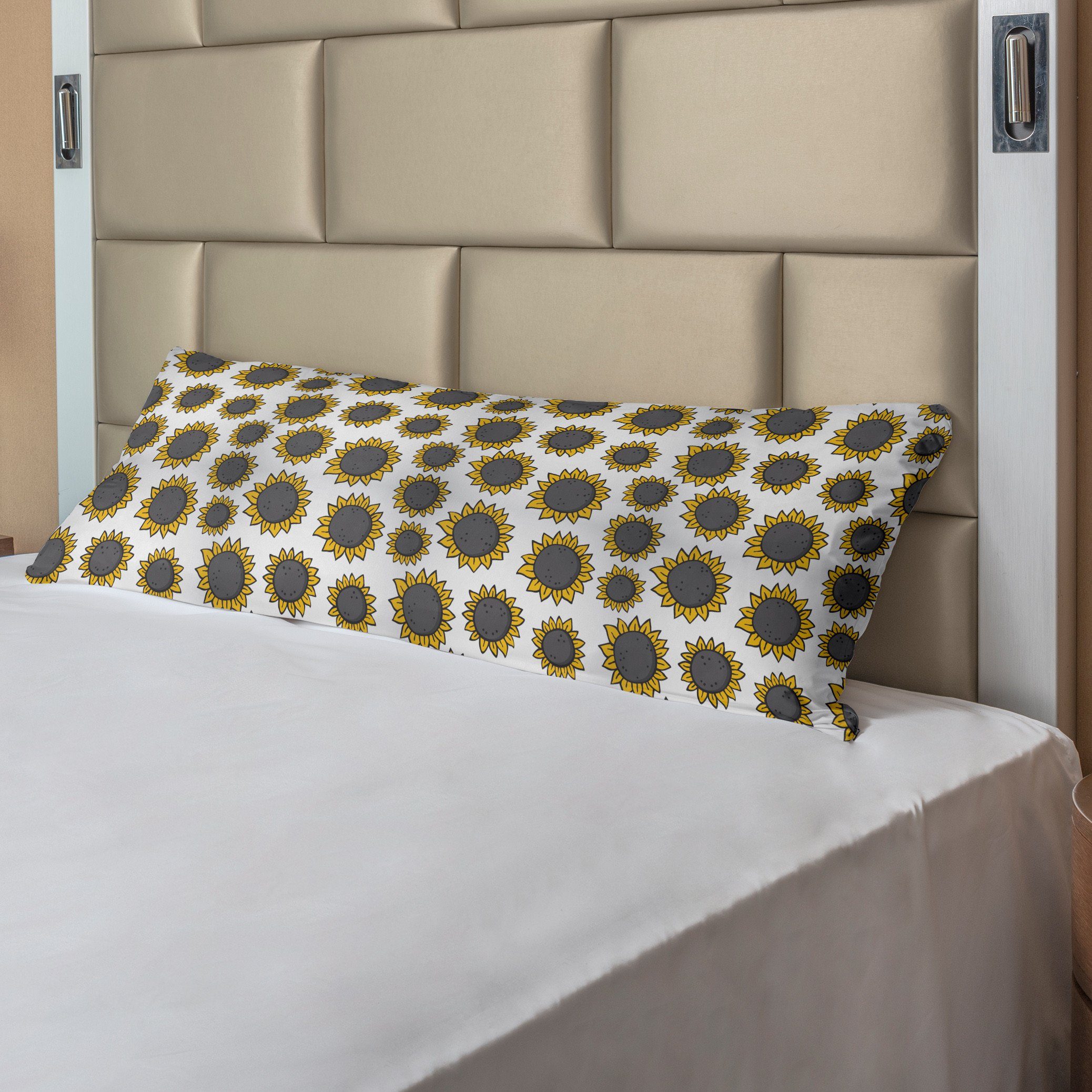 Deko-Akzent Einfache Abakuhaus, Hand Langer Sonnenblume Kissenbezug, gezeichnet Seitenschläferkissenbezug