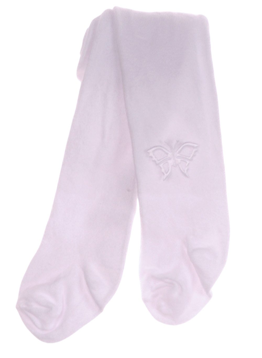 La Bortini Strumpfhose Strumpfhose weiß Baby Kinder Strumpfhosen für Taufe Fest mit Schmetterlinge, 44 50 56 62 68 74 80 86 92 98 104