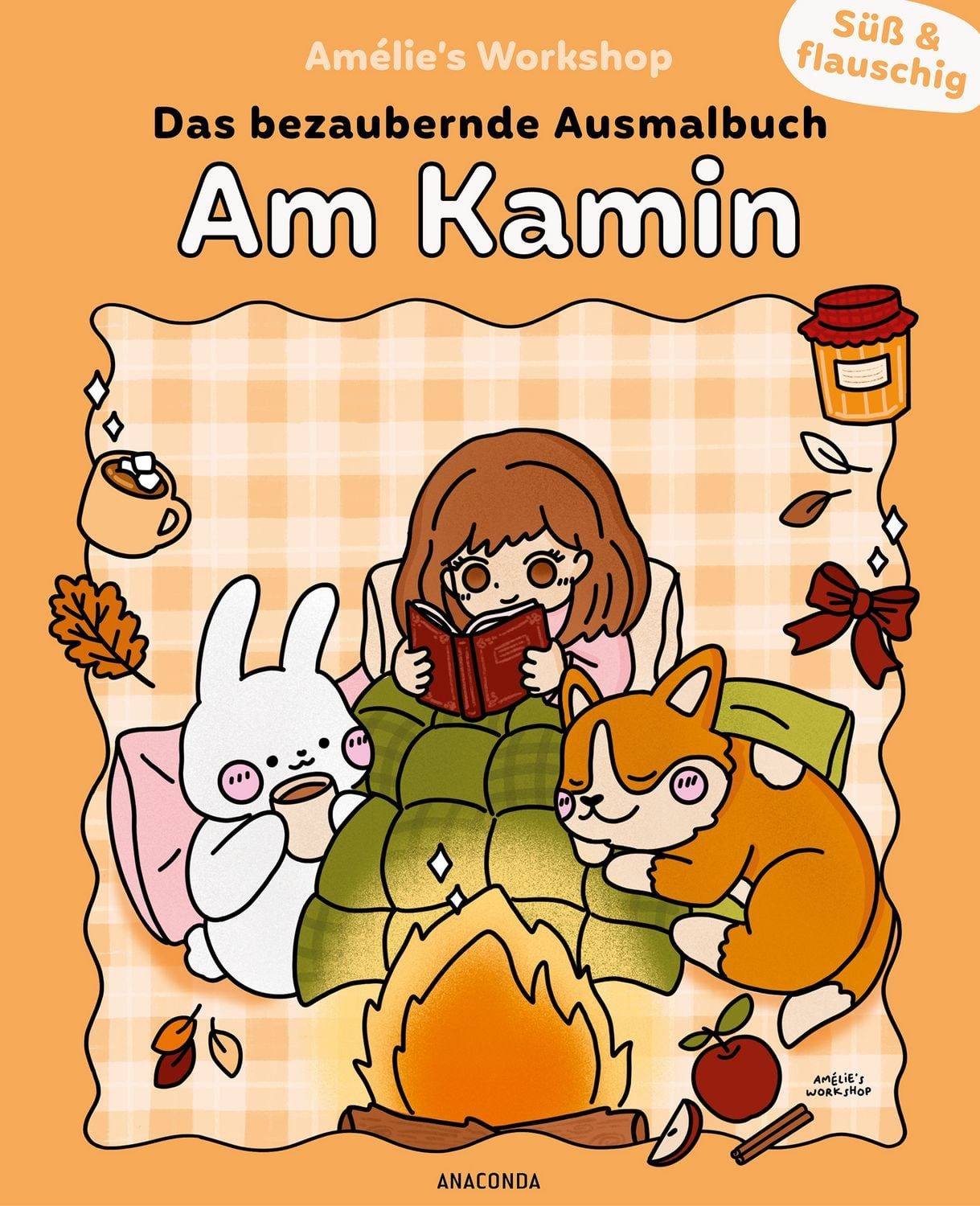 Süß und flauschig: Am Kamin - das bezaubernde Ausmalbuch / diverse, Hygge time mit Cosy Coloring! 45 supersüße Ausmalbilder zum gemütlichen Entspannen von Amélie’s Workshop. Für kreative Selfcare-Momente
