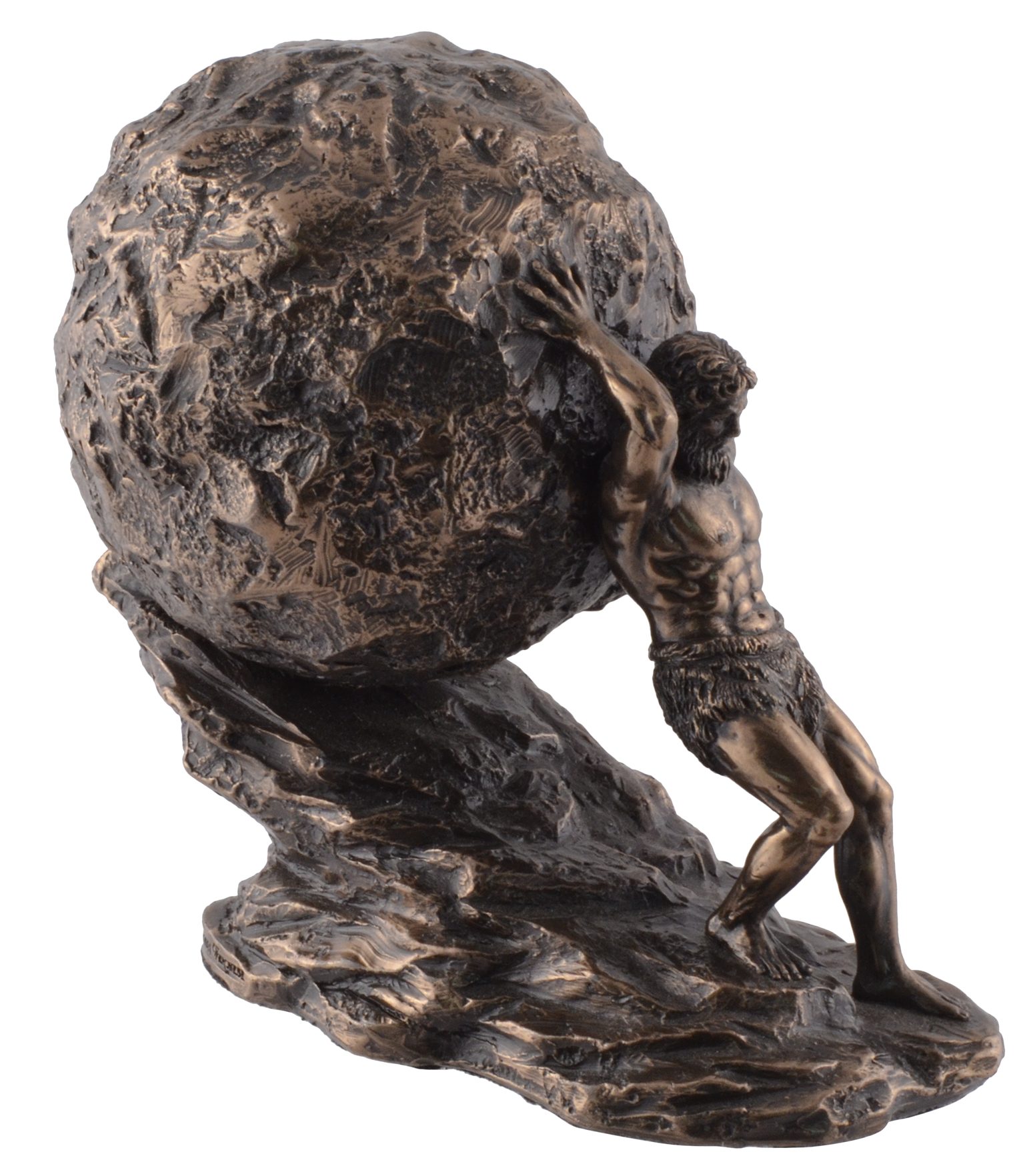 Gmbh by von Legende Felsen Veronese, Vogler Skulptur 12x7x11 Sisyphus - direct bronziert, griechische LxBxH: Hand ca. mit