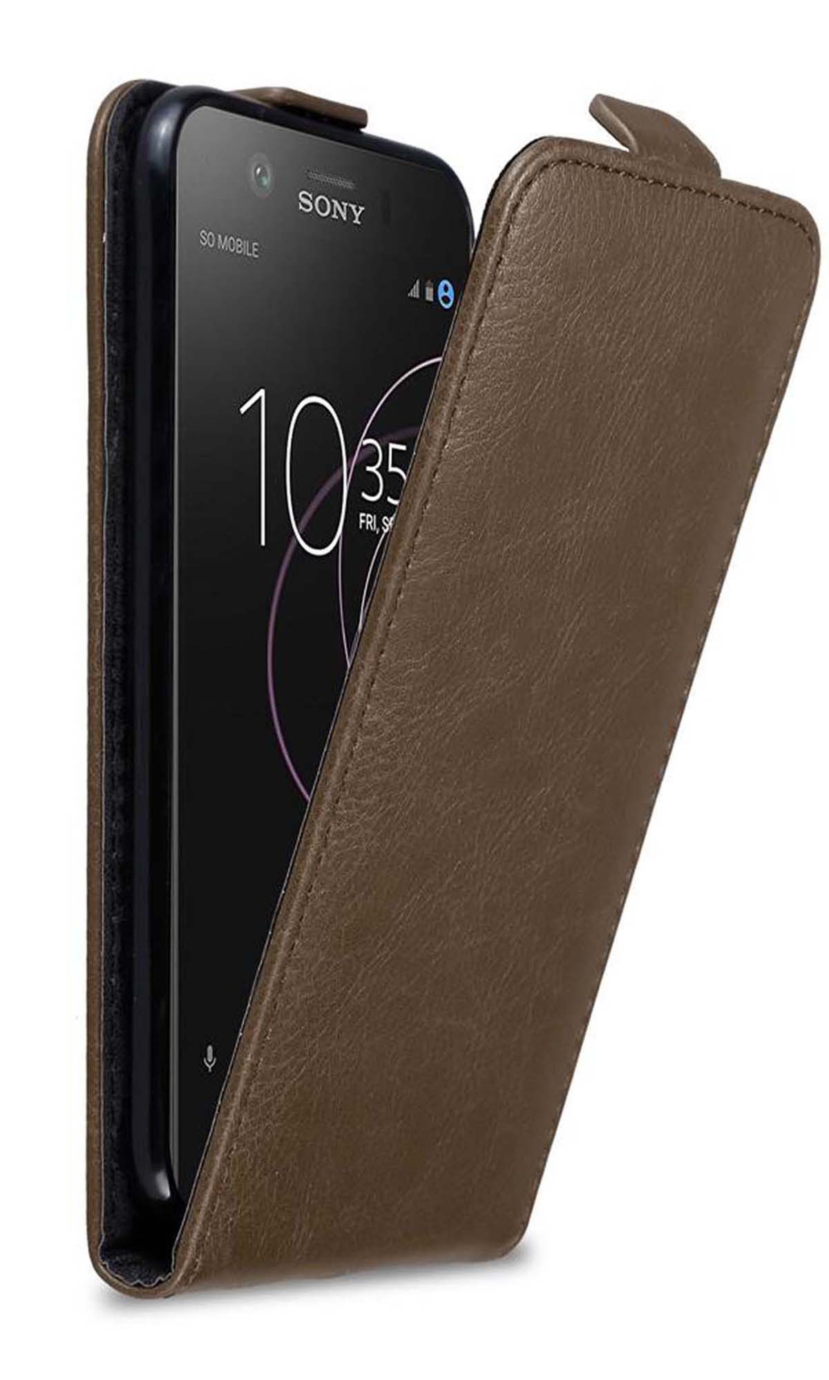 Cadorabo Handyhülle für Sony Xperia XZ1 COMPACT Hülle Sony Xperia XZ1 COMPACT, Handy Schutzhülle, Klappbare Hülle, Kunstleder mit Magnetverschluss