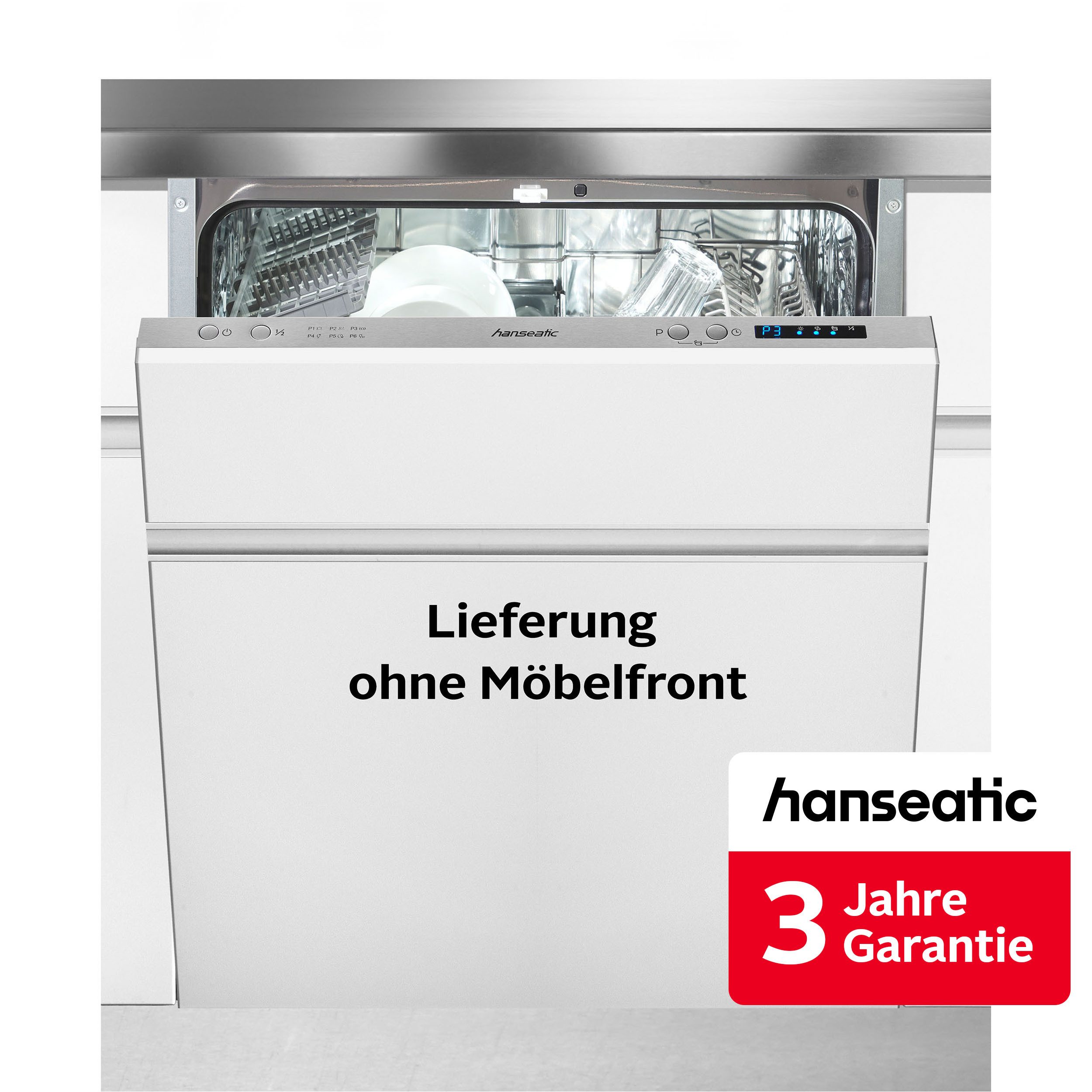 Hanseatic vollintegrierbarer Geschirrspüler HGVI6082D127711DS, 12 Maßgedecke, inkl. 3 Jahre Herstellergarantie