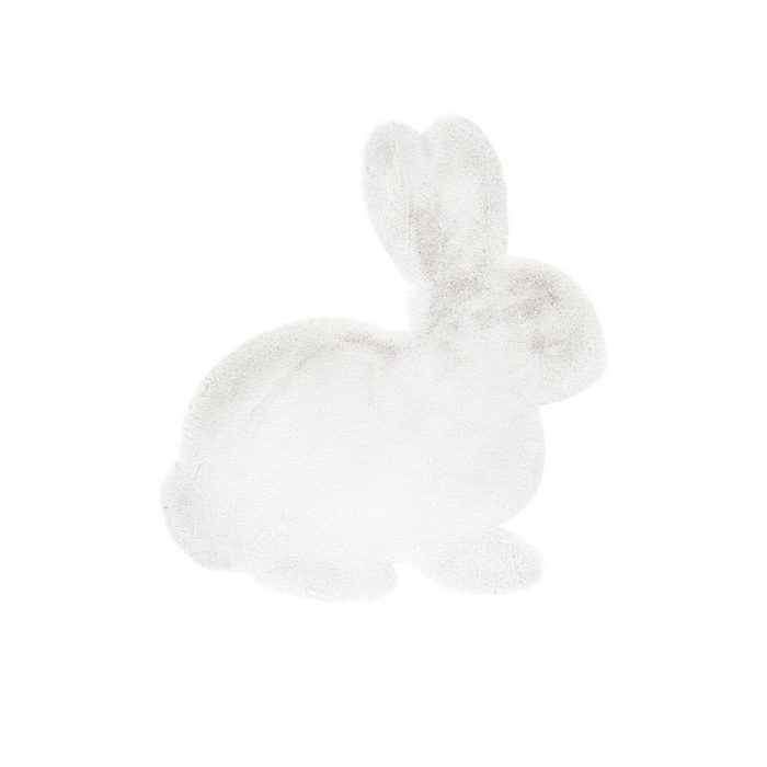 Teppich en.casa Kaninchenform Höhe: 36 mm Kinderteppich Motivteppich in Kaninchenform